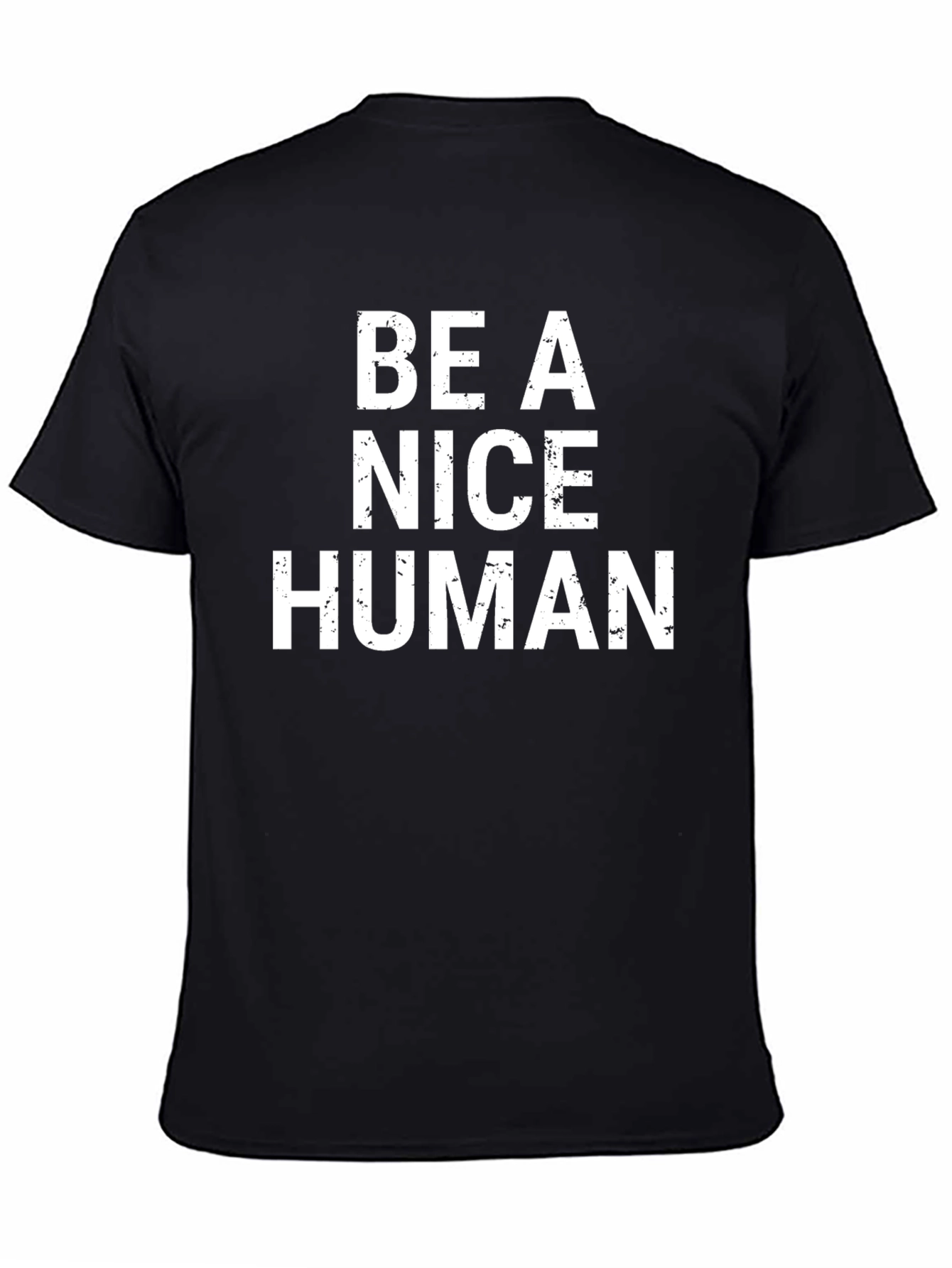 Black Be a Nice Human Graphic Tee view 4