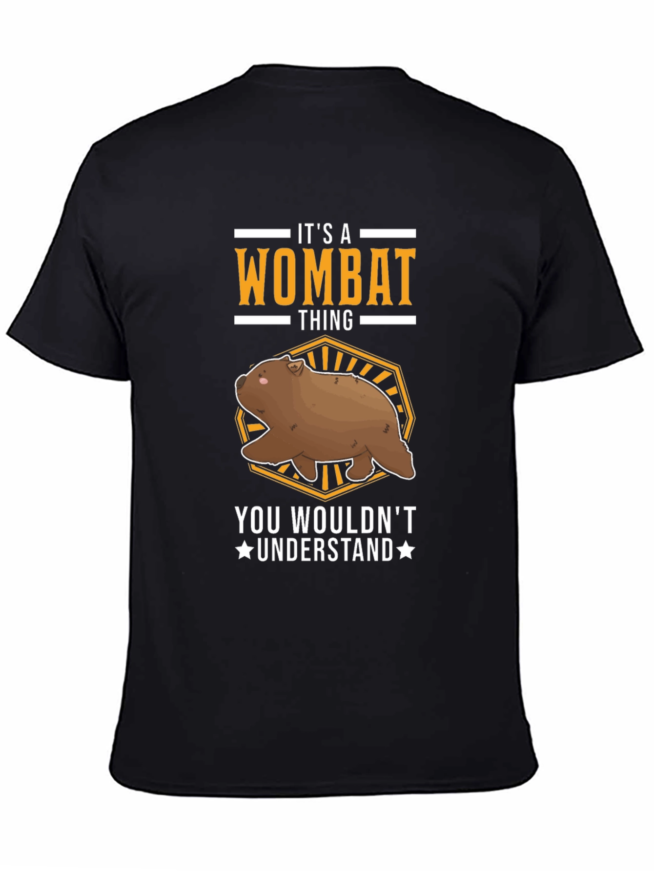 Black Wombat Thing Graphic T-Shirt view 4