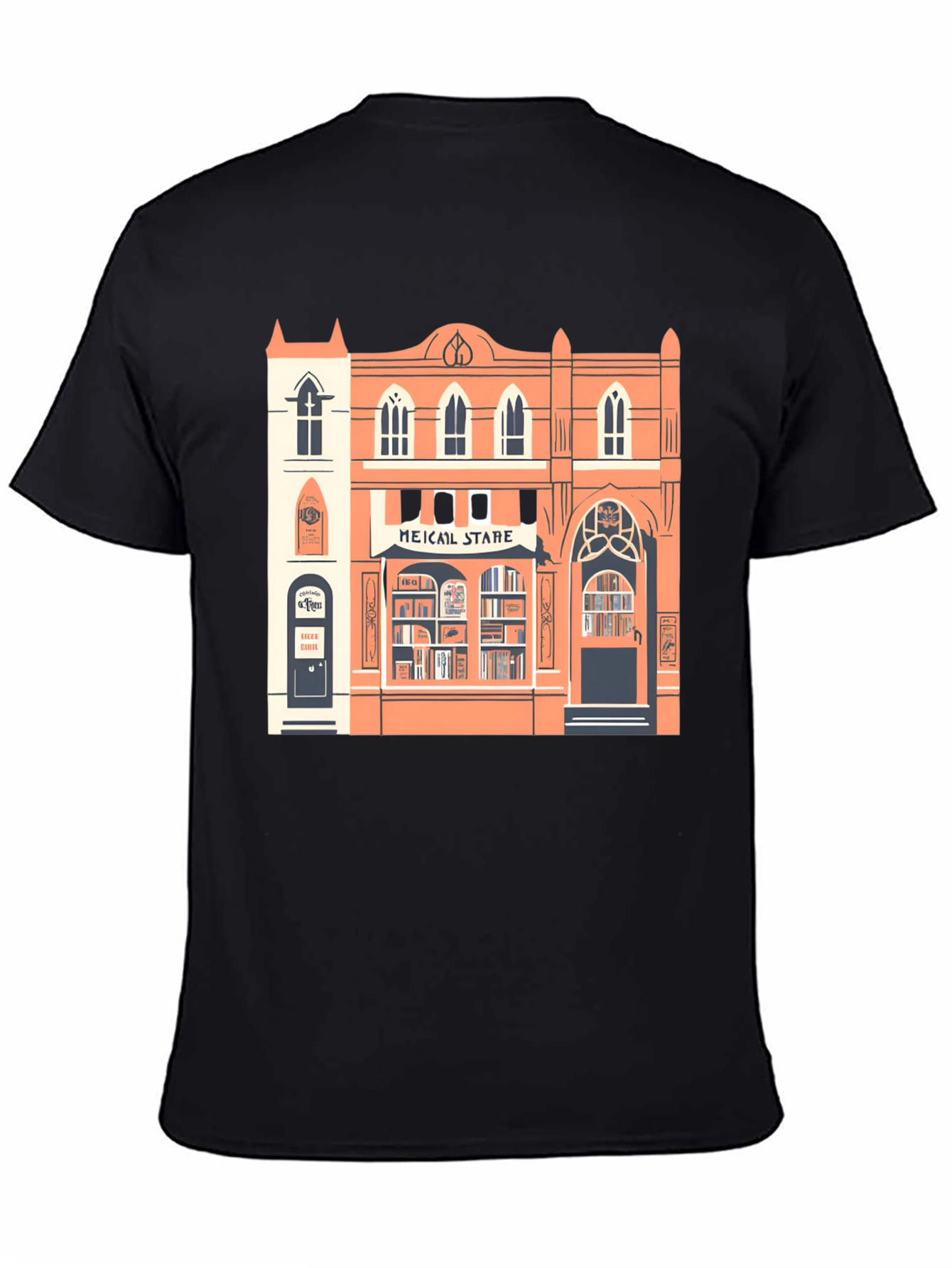 Black Bookstore Graphic Tee - Stylish Unisex T-Shirt view 4