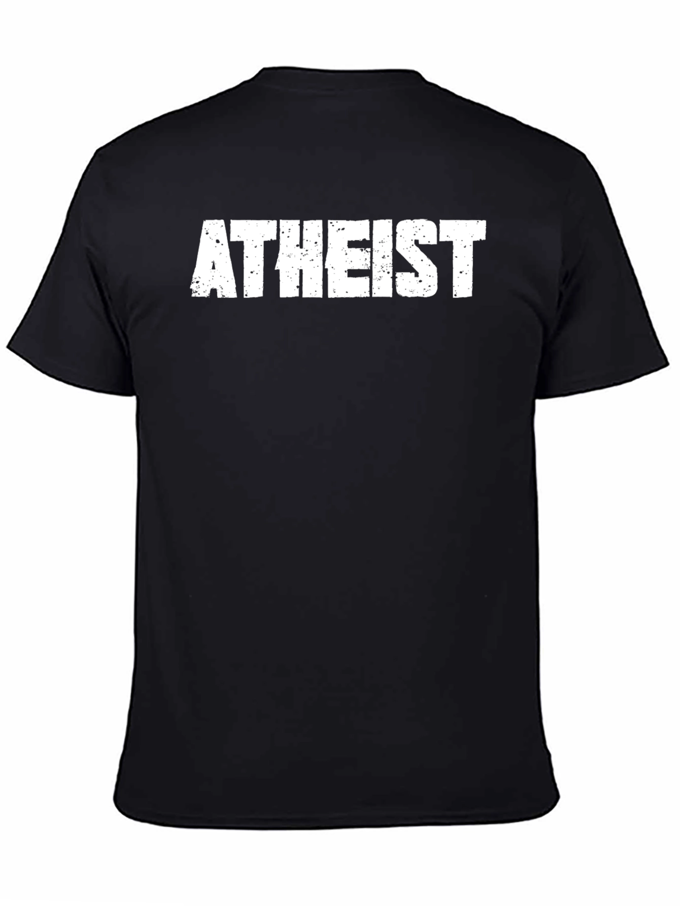 Black Atheist Graphic T-Shirt - Bold Statement Tee view 4