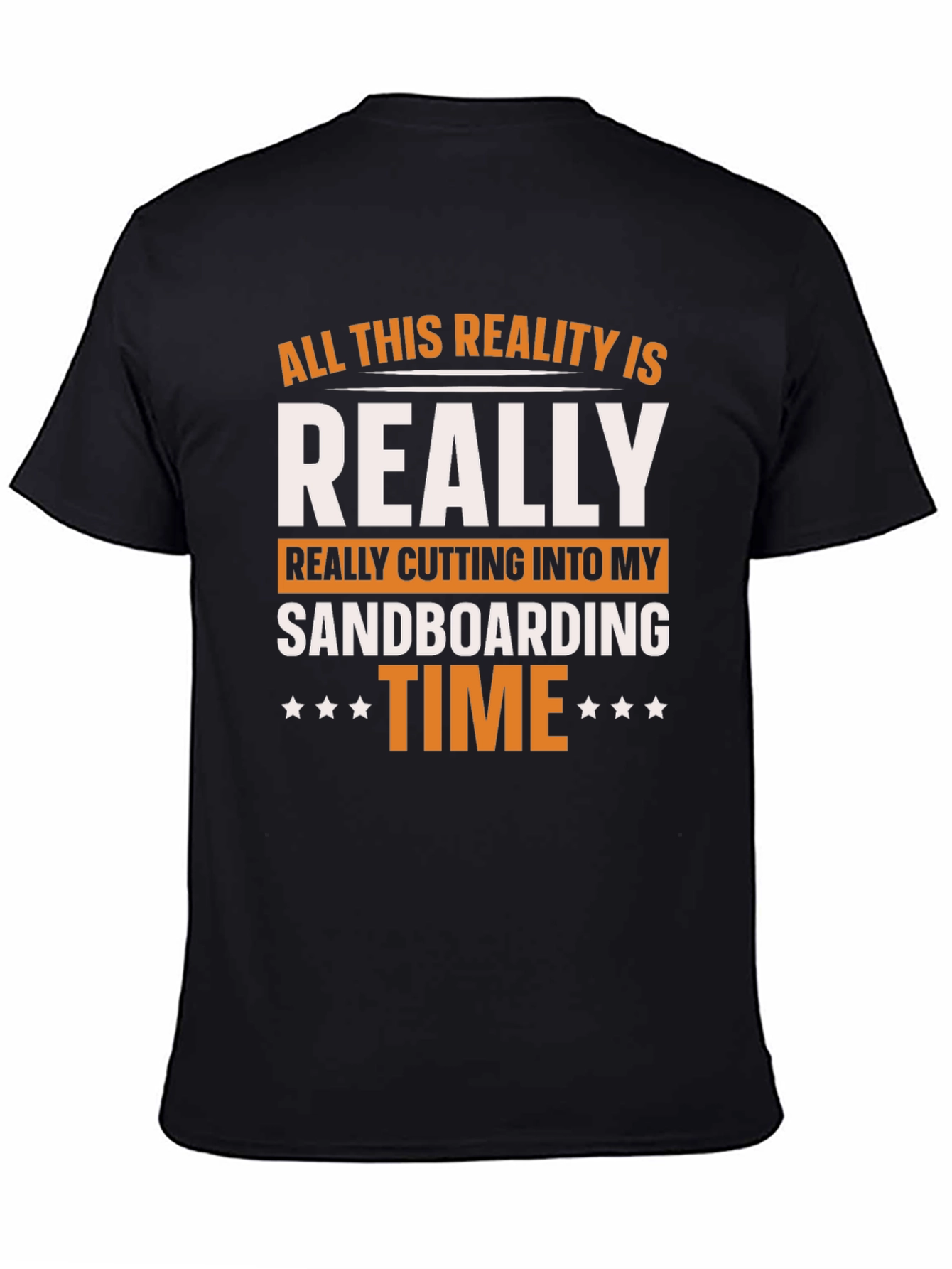 Black Sandboarding Time Graphic Tee view 4
