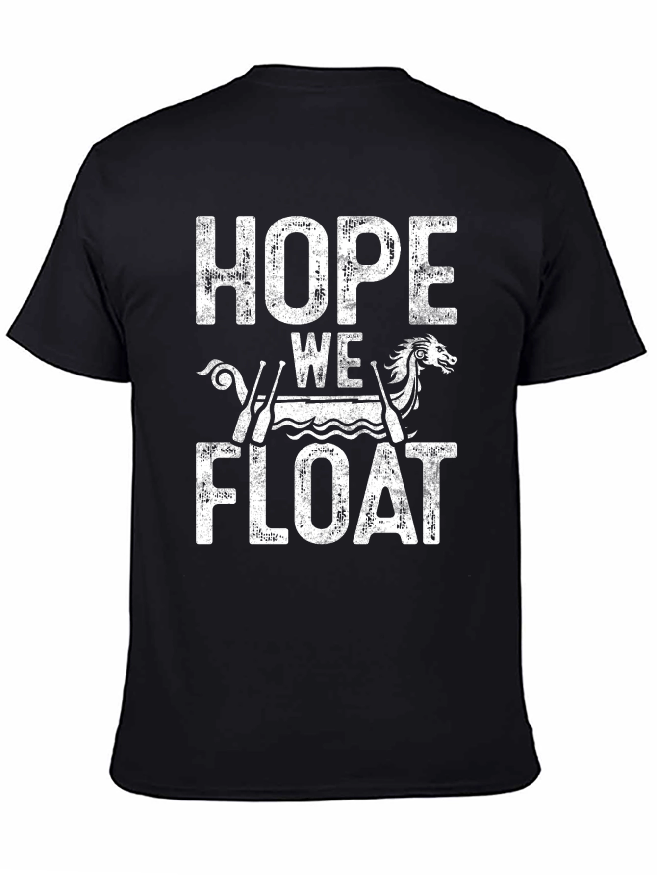 Black Hope We Float Graphic Tee - Novelty T-Shirt view 4