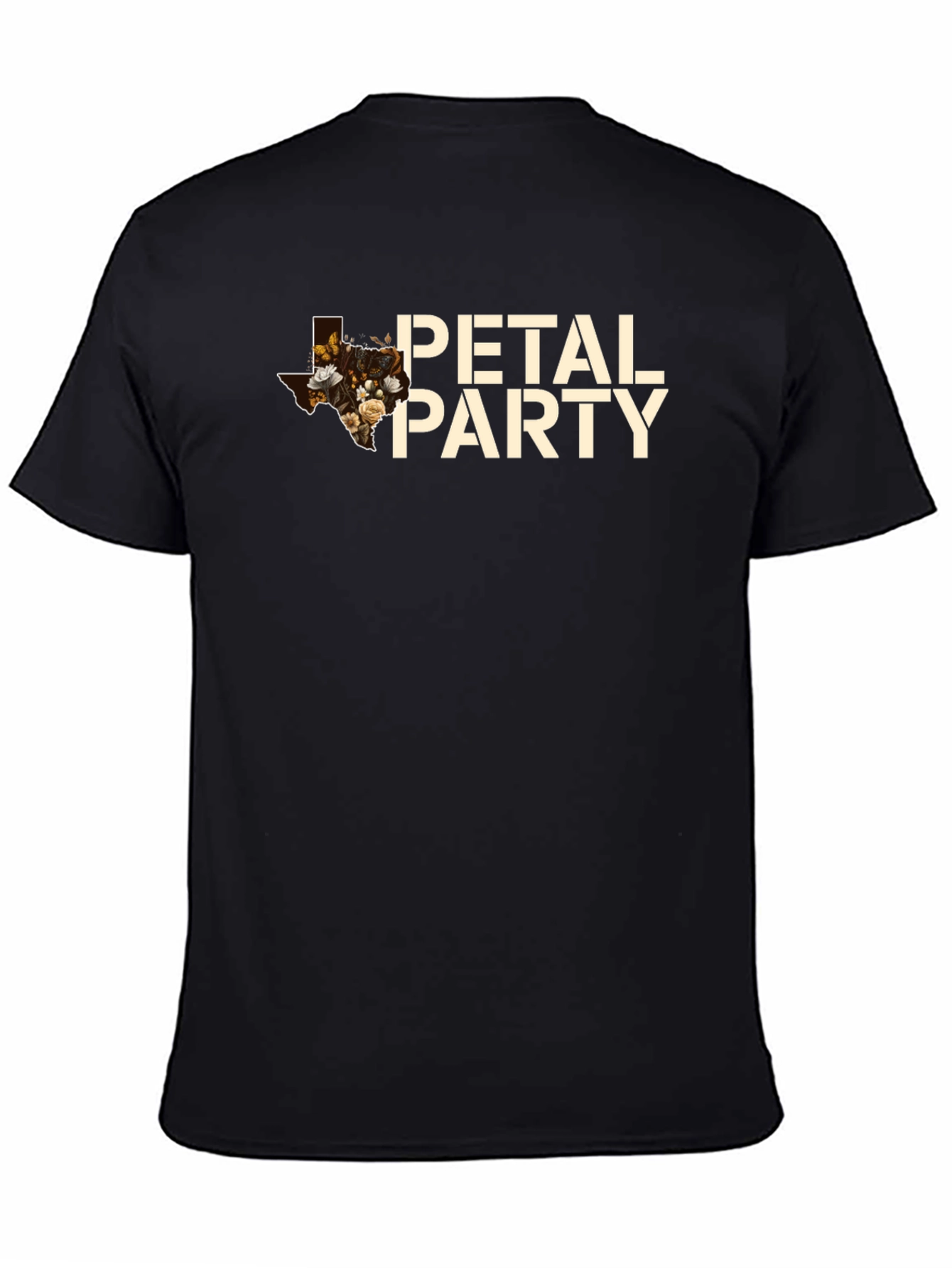 Black Petal Party Black Graphic Tee view 4