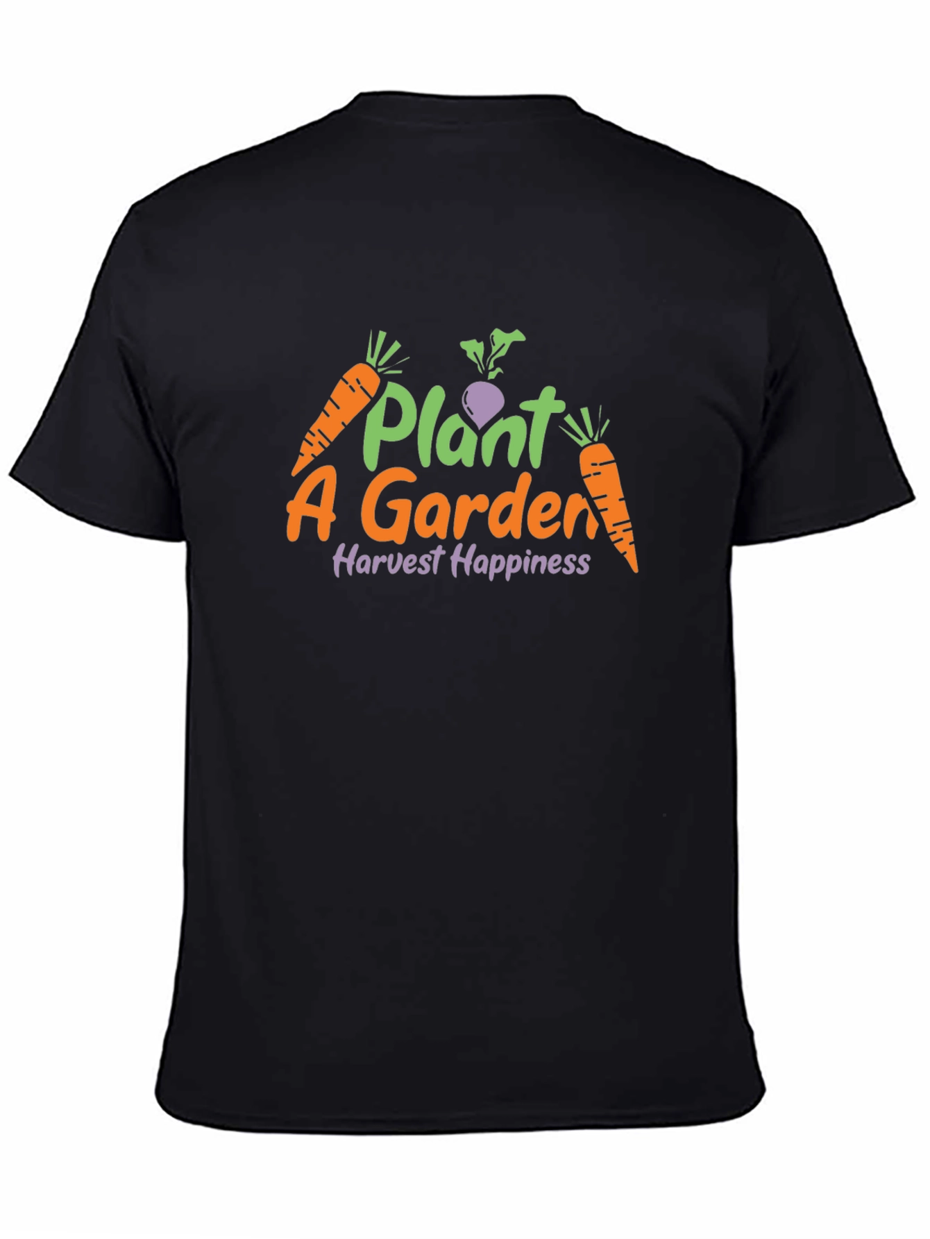 Black Plant A Garden T-Shirt - Harvest Happiness view 4