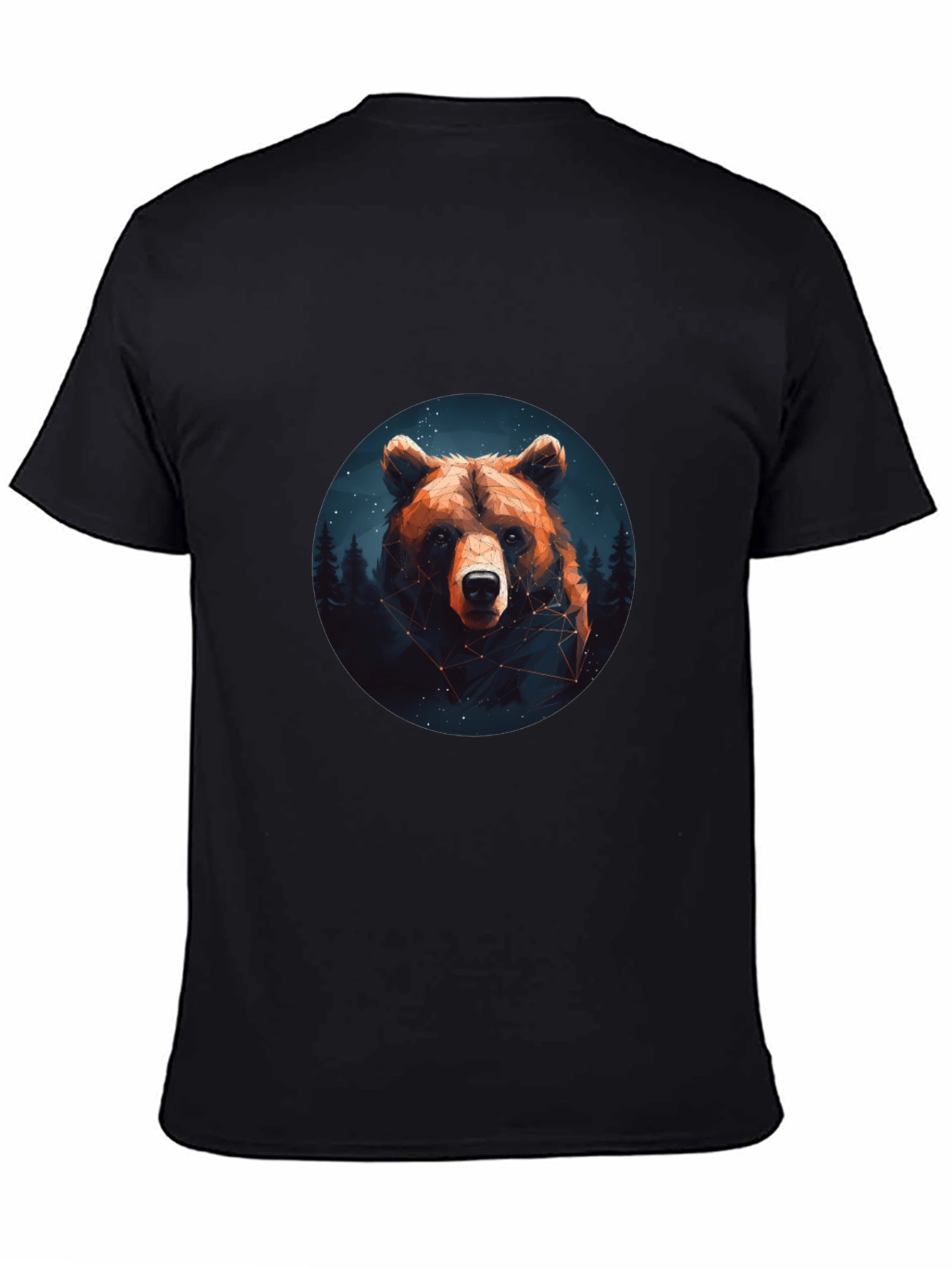 Black Bear Constellation Graphic Black T-Shirt view 4