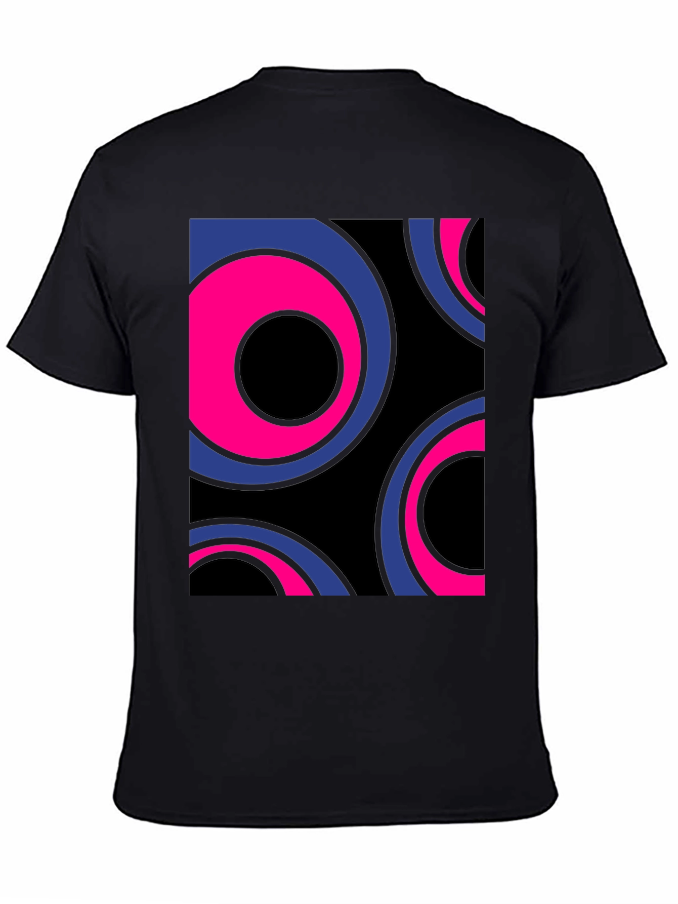 Black Retro Circle Graphic Tee - Bold Style view 4
