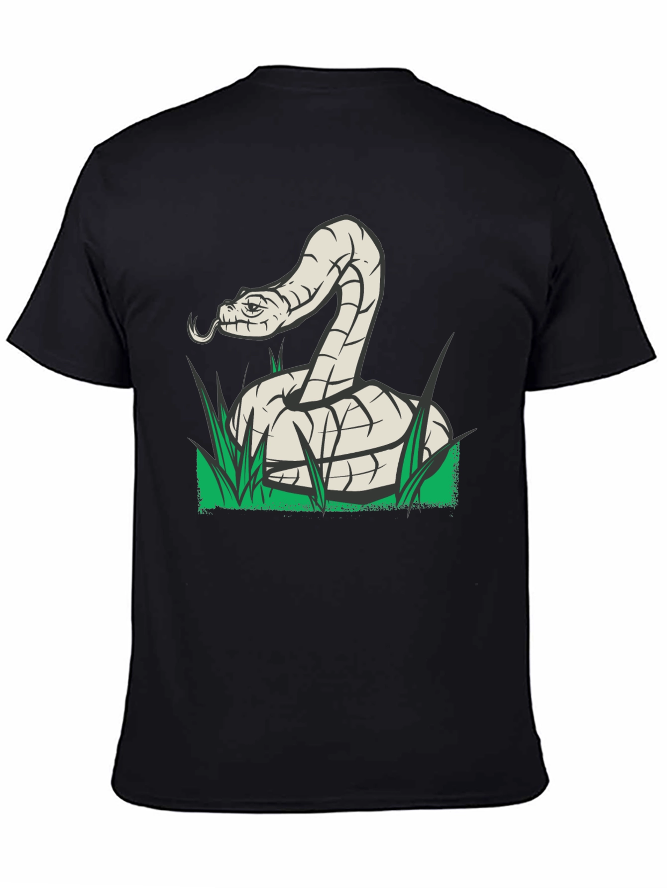 Snake Graphic Tee - Black Cotton T-Shirt - 4