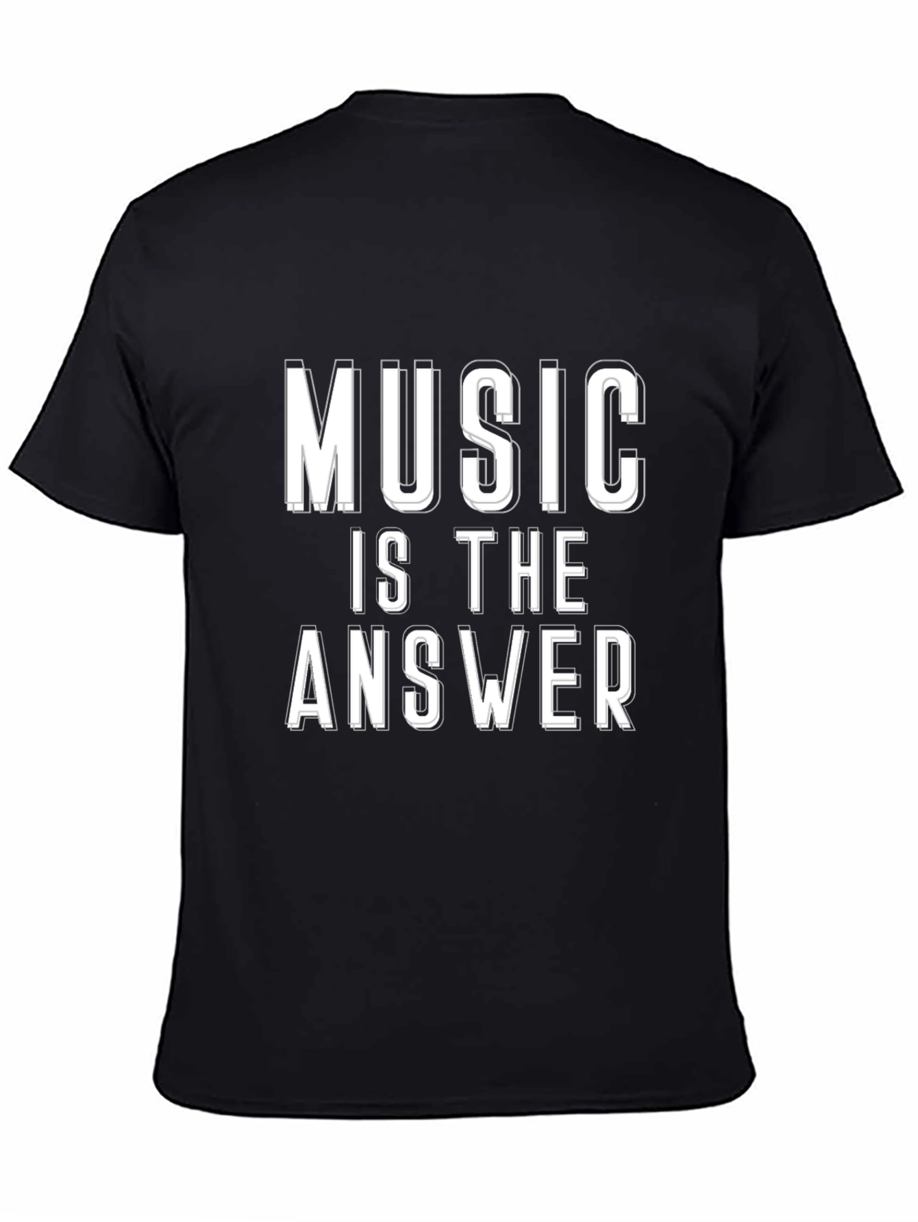 Black Music is The Answer Graphic Tee - Stylish Unisex T-Shirt view 4