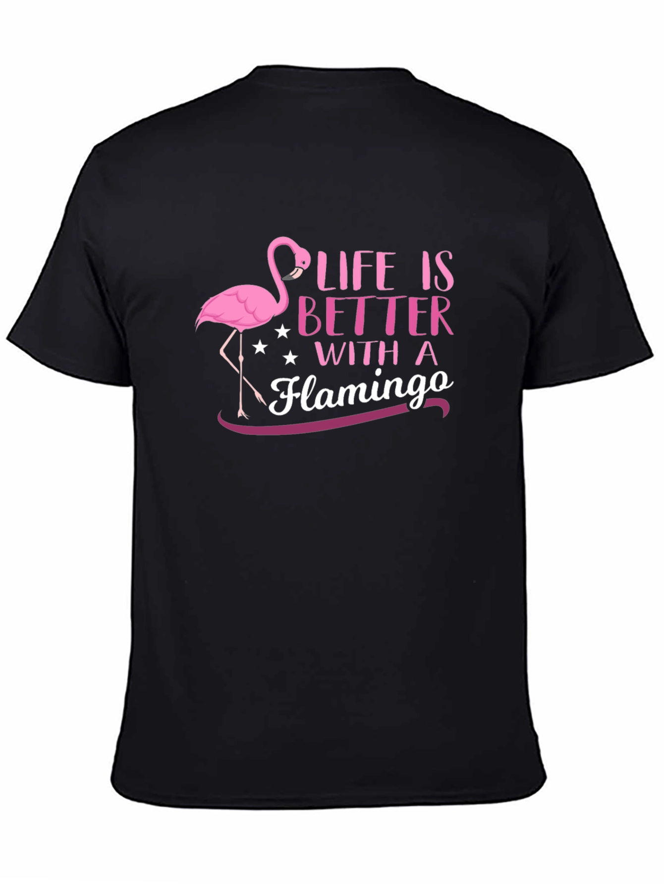 Black Life is Better with a Flamingo Graphic Tee view 4