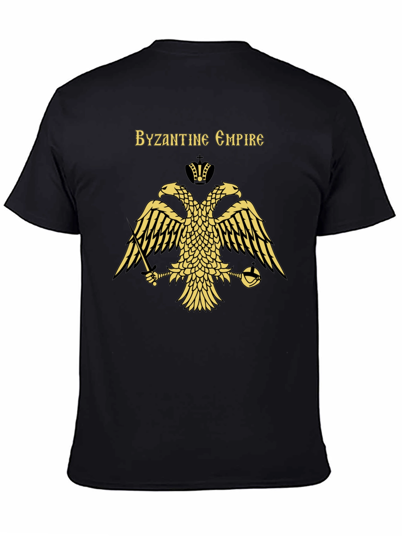 Black Byzantine Empire Double-Headed Eagle T-Shirt view 4