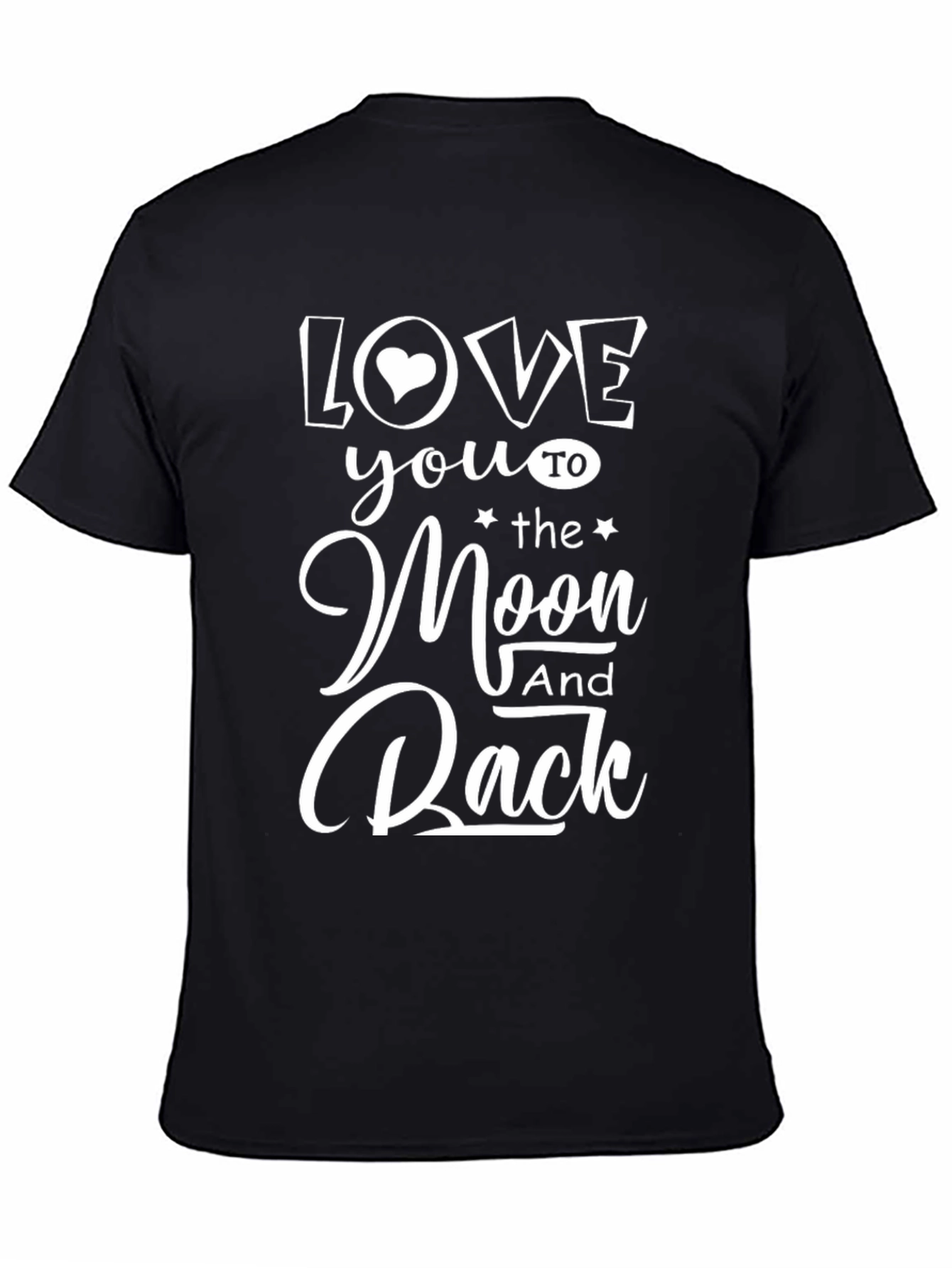 Black Love You to the Moon and Back Graphic Tee view 4