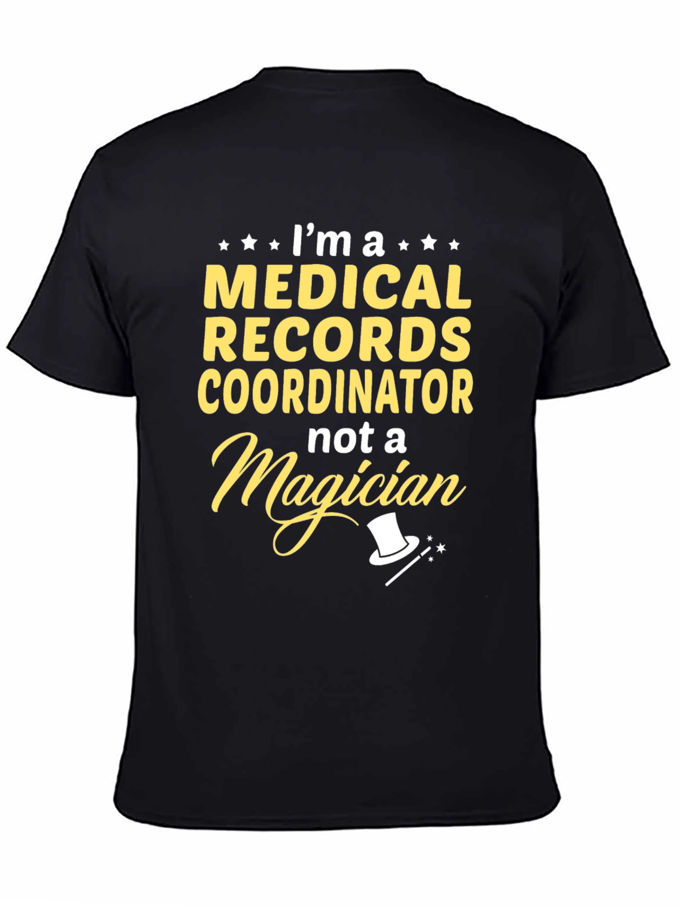 Black Medical Records Coordinator Graphic T-Shirt view 4