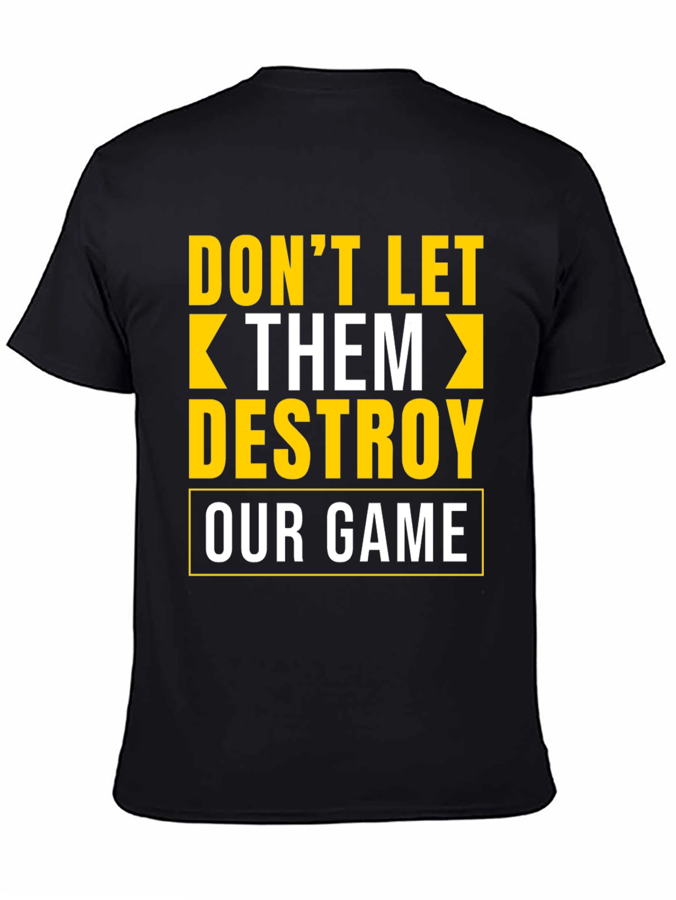 Black Don't Let Them Destroy Our Game Graphic Tee view 4