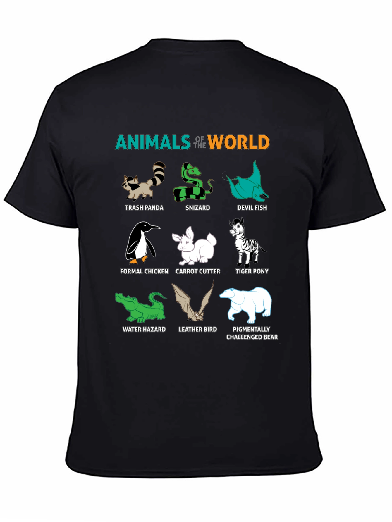 Black Funny Animal Pun T-Shirt view 4