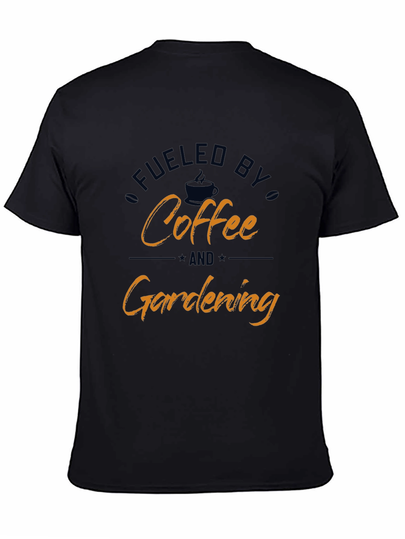 Black Fueled By Coffee & Gardening T-Shirt view 4