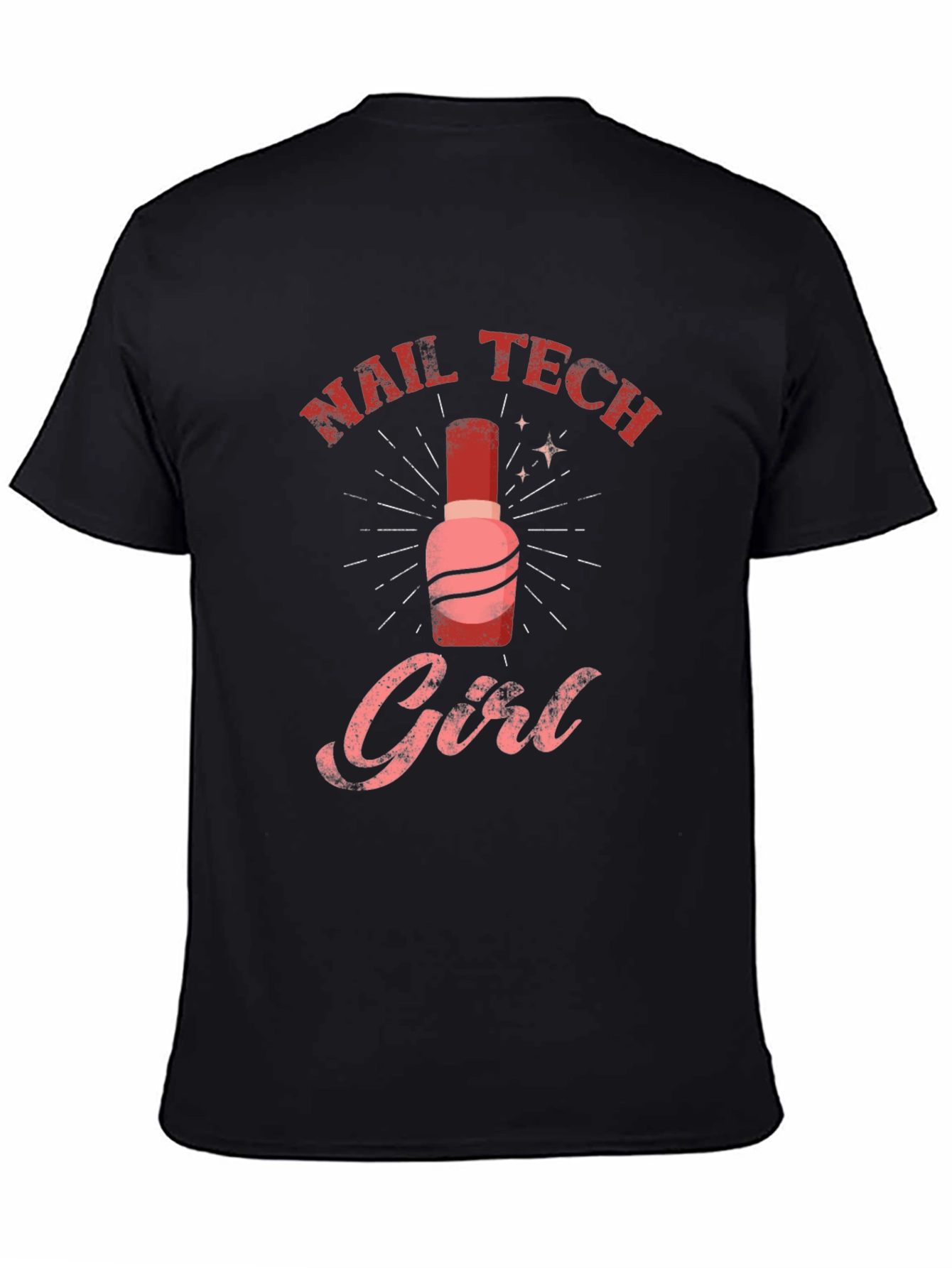 Black Nail Tech Girl T-Shirt - Stylish & Comfortable view 4
