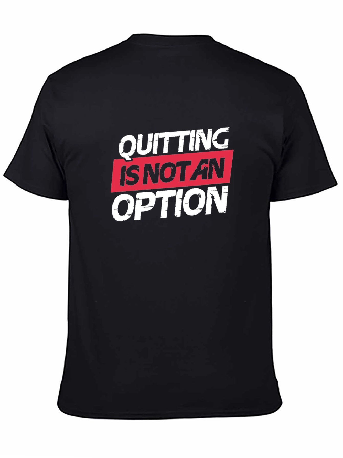 Black Quitting Is Not An Option Black Tee Shirt view 4