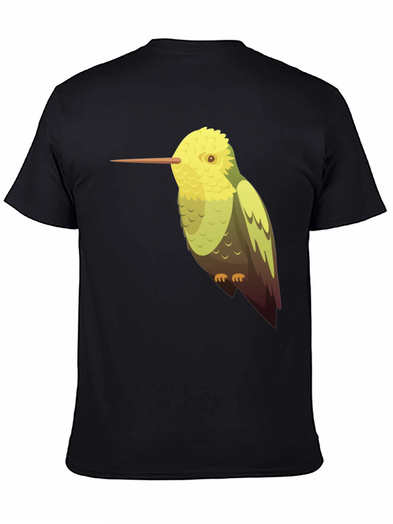 Black Hummingbird Graphic Tee - Black Cotton Blend view 4