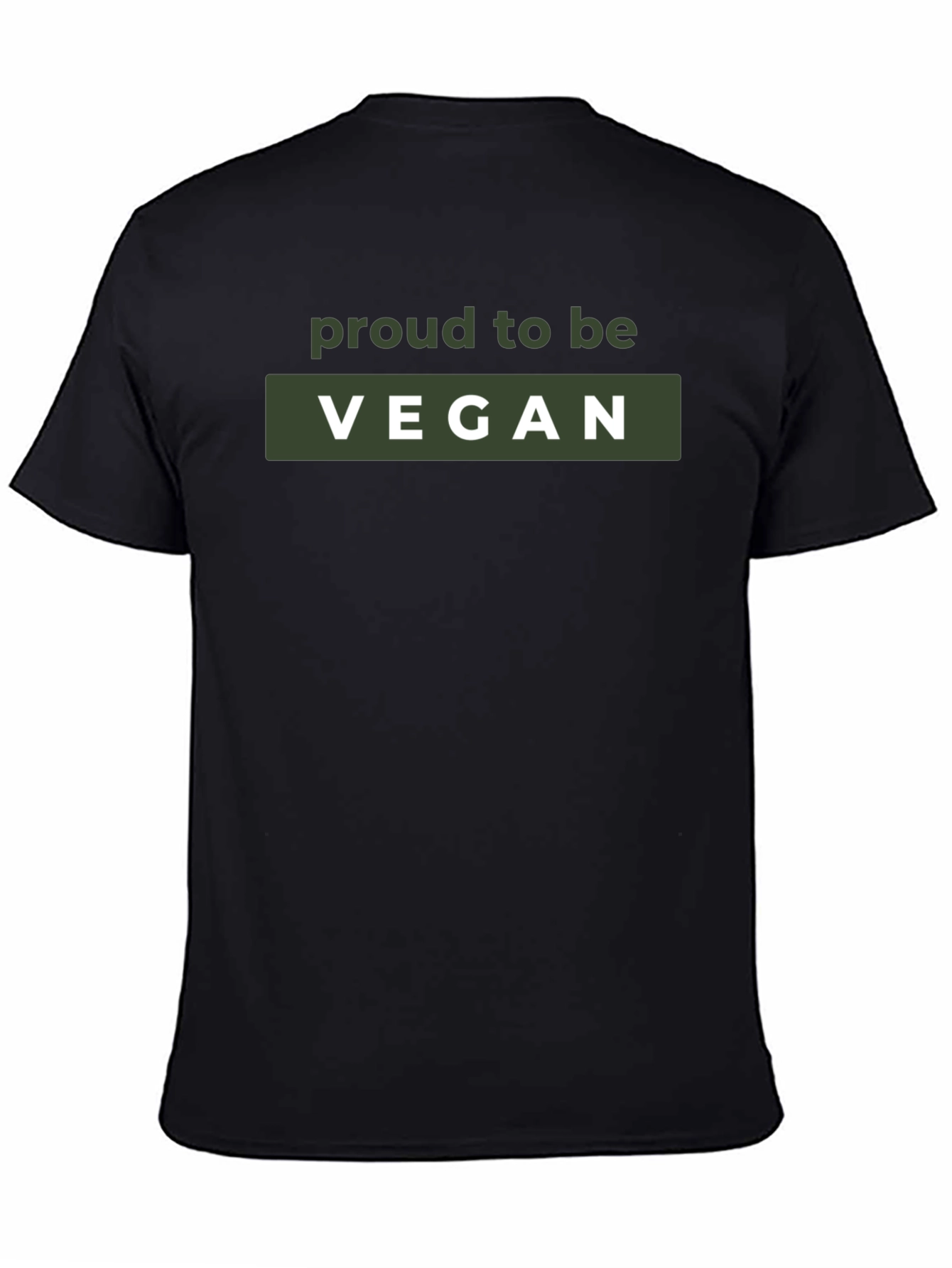 Black Proud Vegan Graphic T-Shirt - Unisex view 4