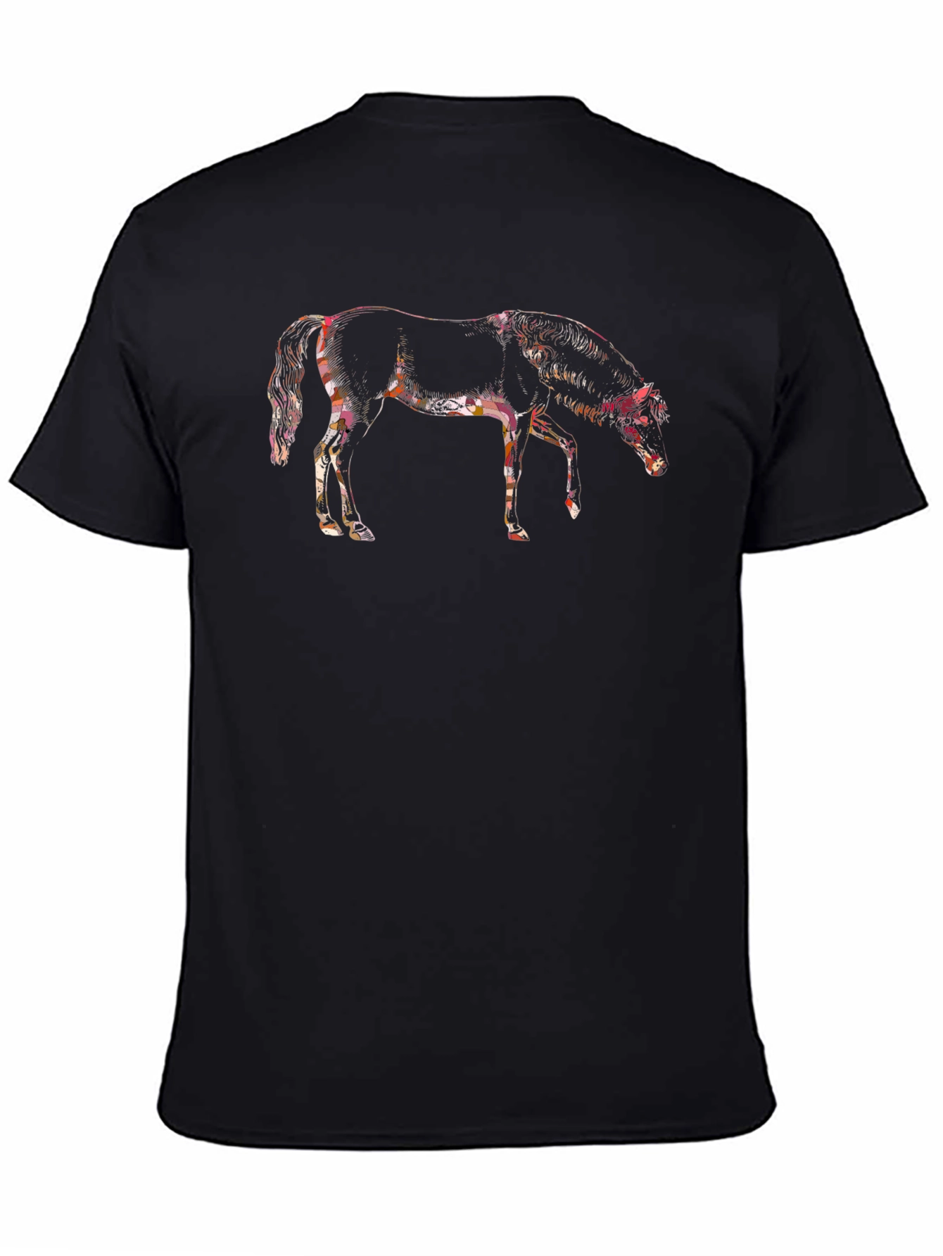 Black Horse Graphic Black T-Shirt view 4