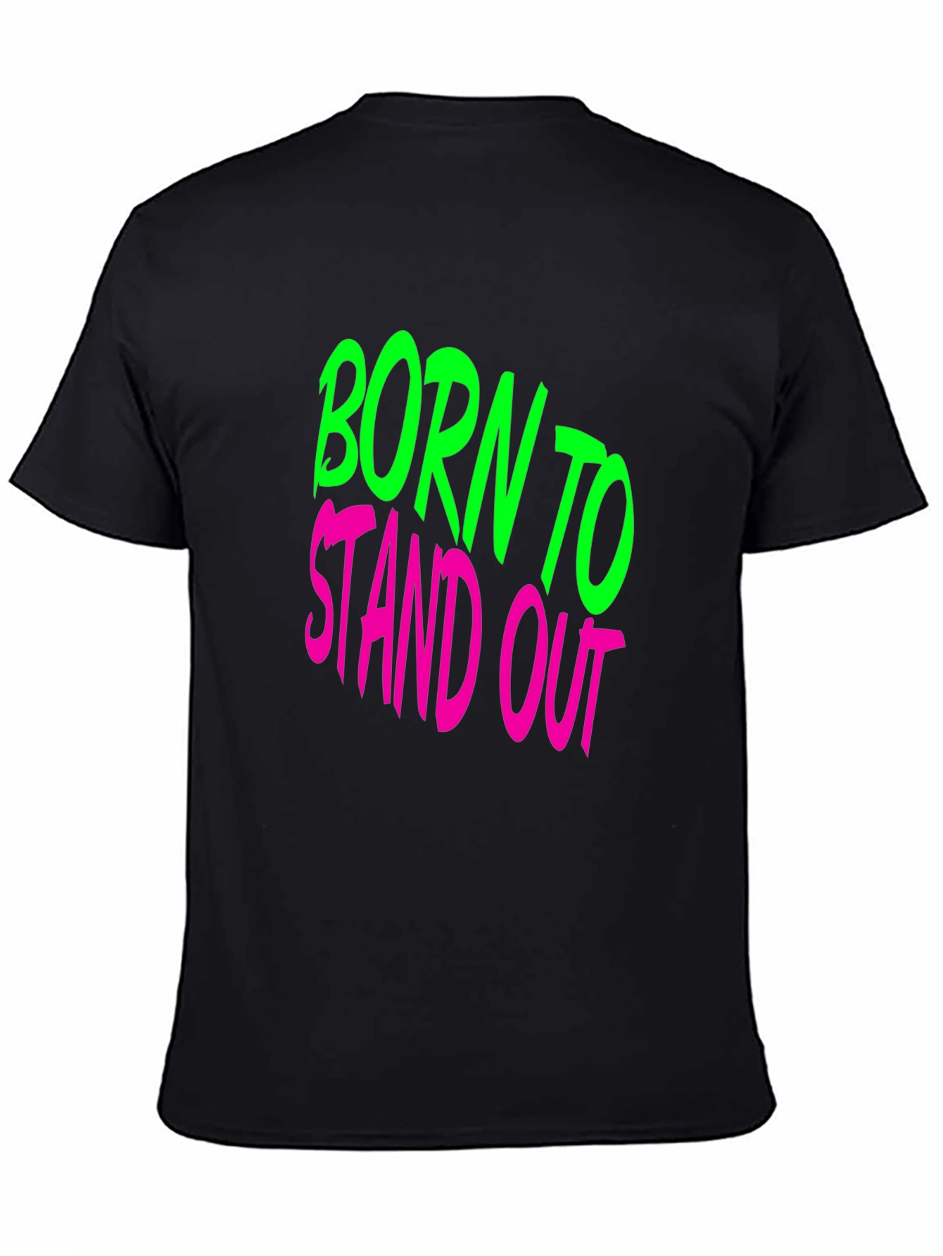 Black Born to Stand Out Graphic T-Shirt view 4
