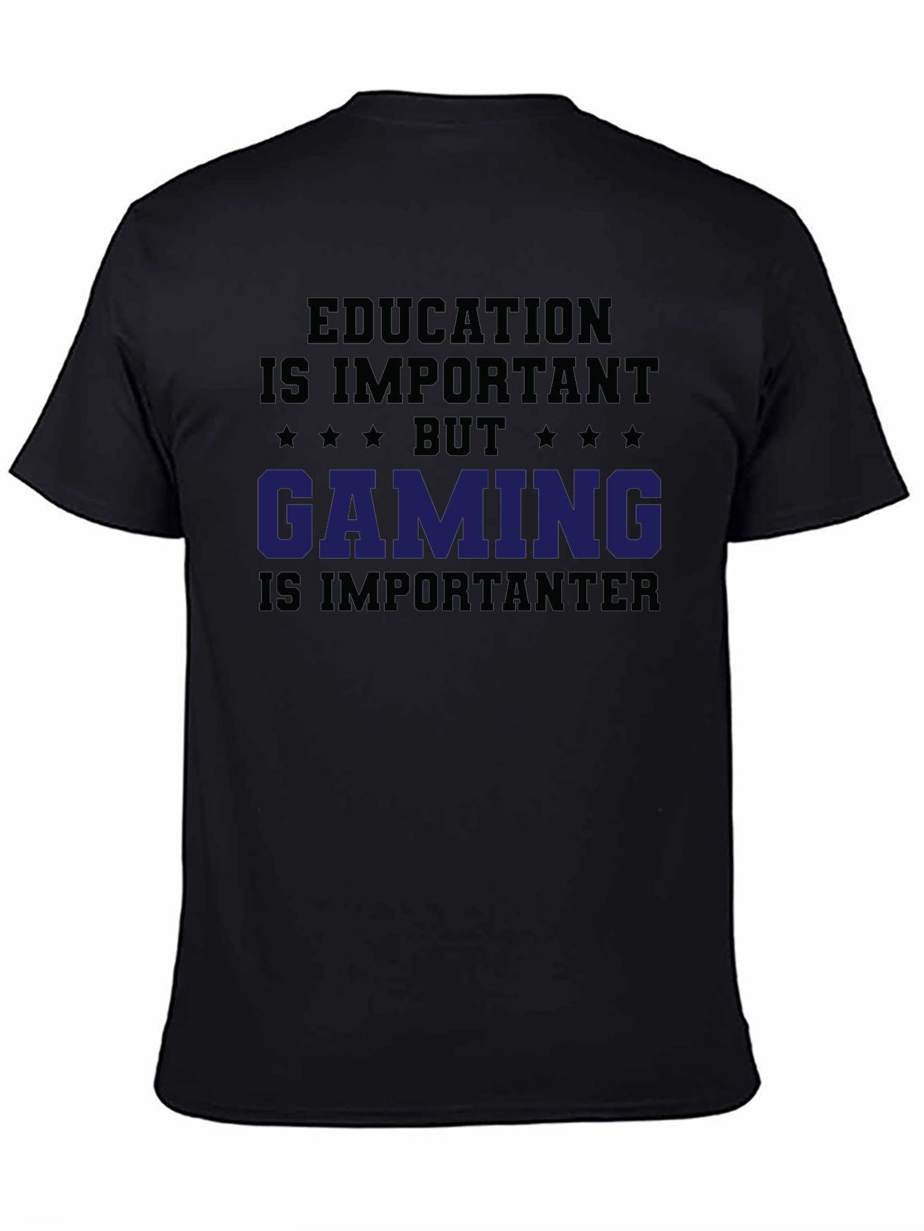 Black Education Important? Gaming T-Shirt view 4