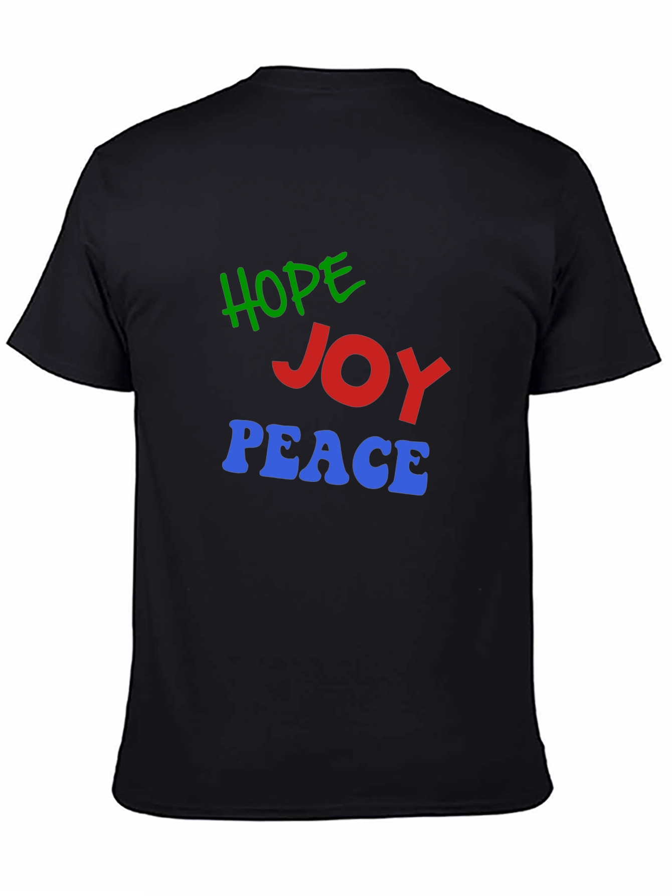 Black Hope Joy Peace Graphic T-Shirt view 4