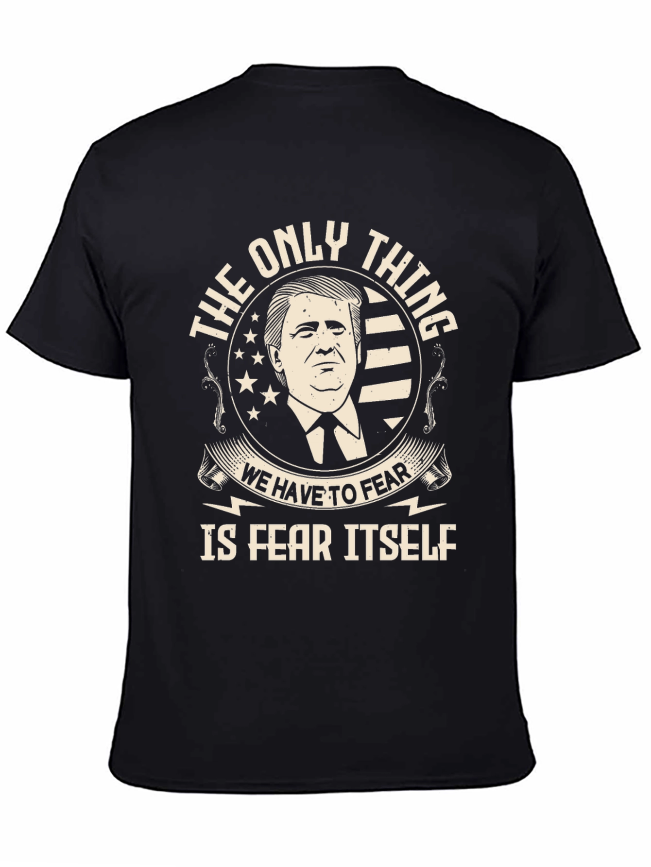 Black Trump Fear Itself Graphic Tee view 4