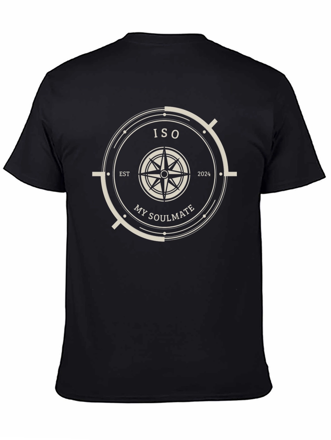 Black ISO My Soulmate Compass Graphic T-Shirt view 4