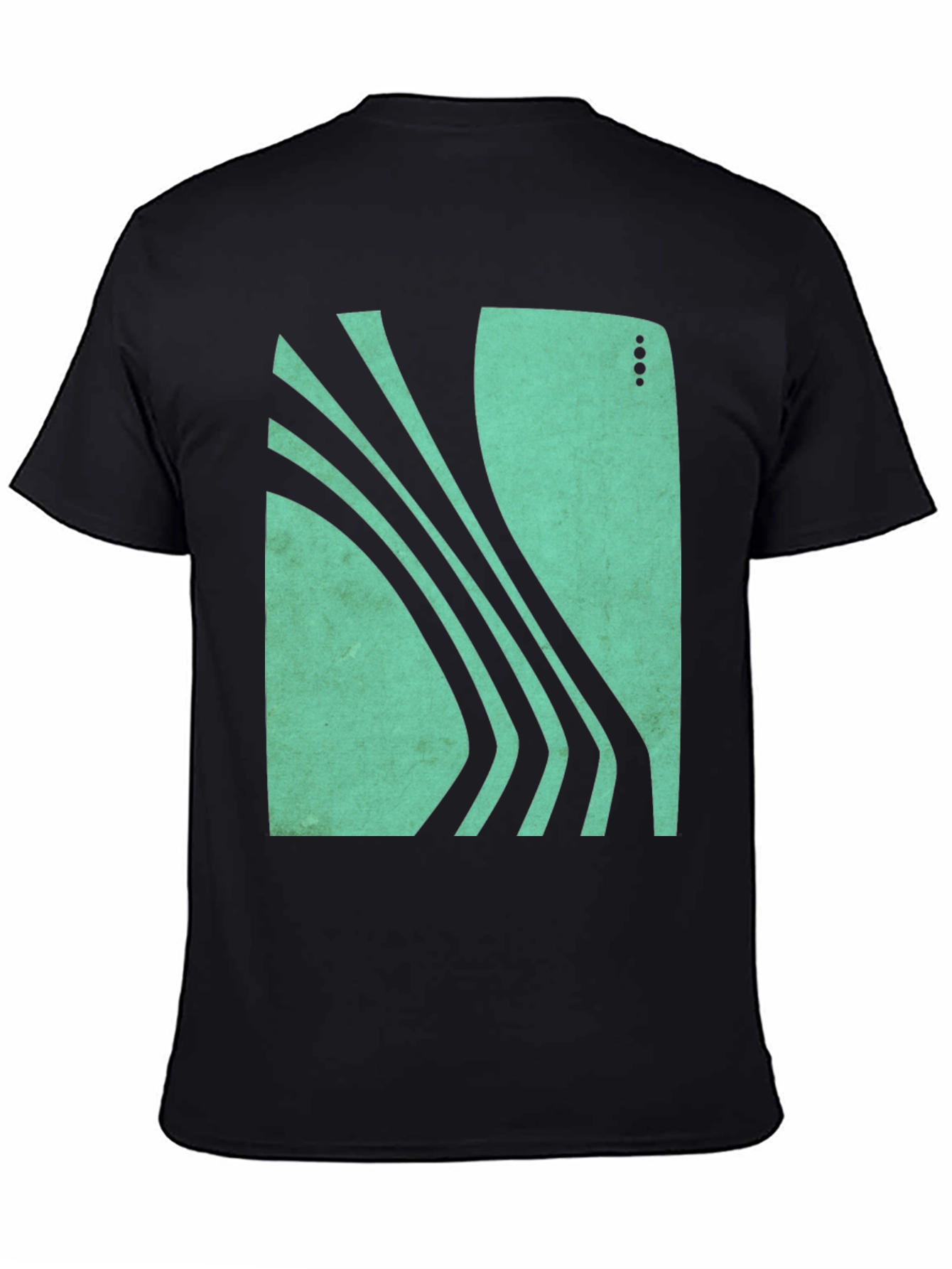 Black Abstract Graphic Print Black T-Shirt view 4