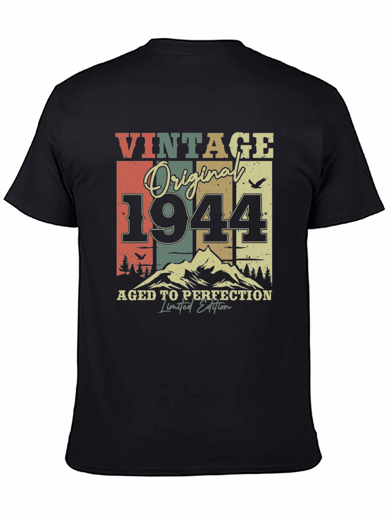 Black Vintage 1944 Aged to Perfection Limited Edition Tee view 4