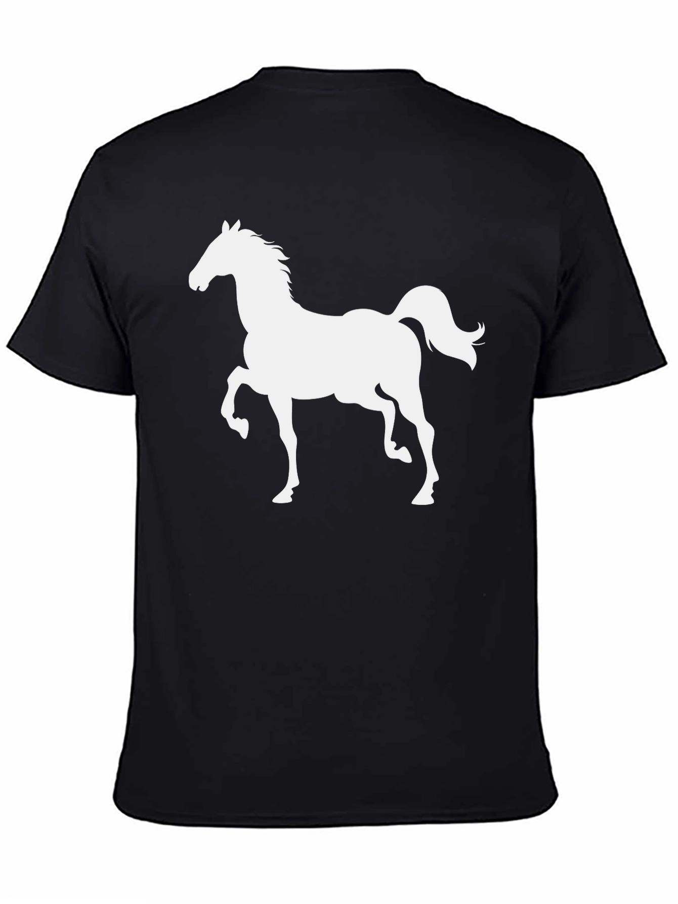 Black Black Horse Graphic Tee - Stylish Men's T-Shirt view 4
