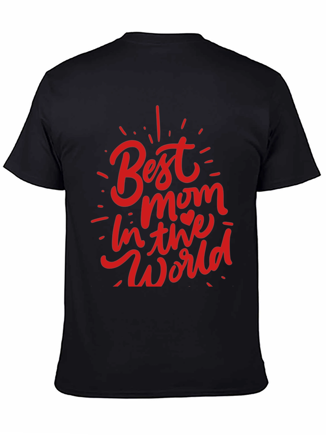 Black Best Mom in the World Graphic Tee view 4