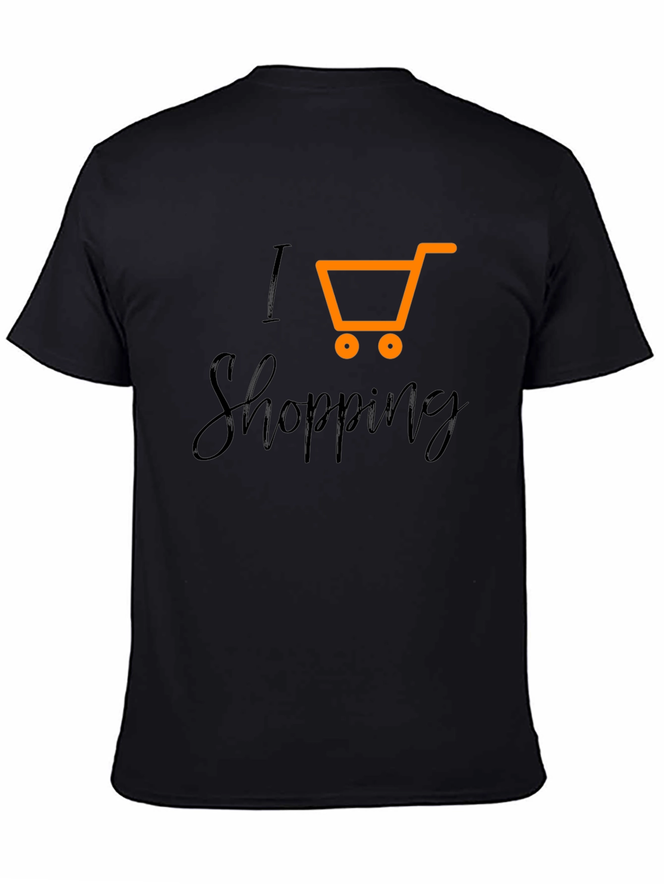 Black I Love Shopping Black T-Shirt view 4