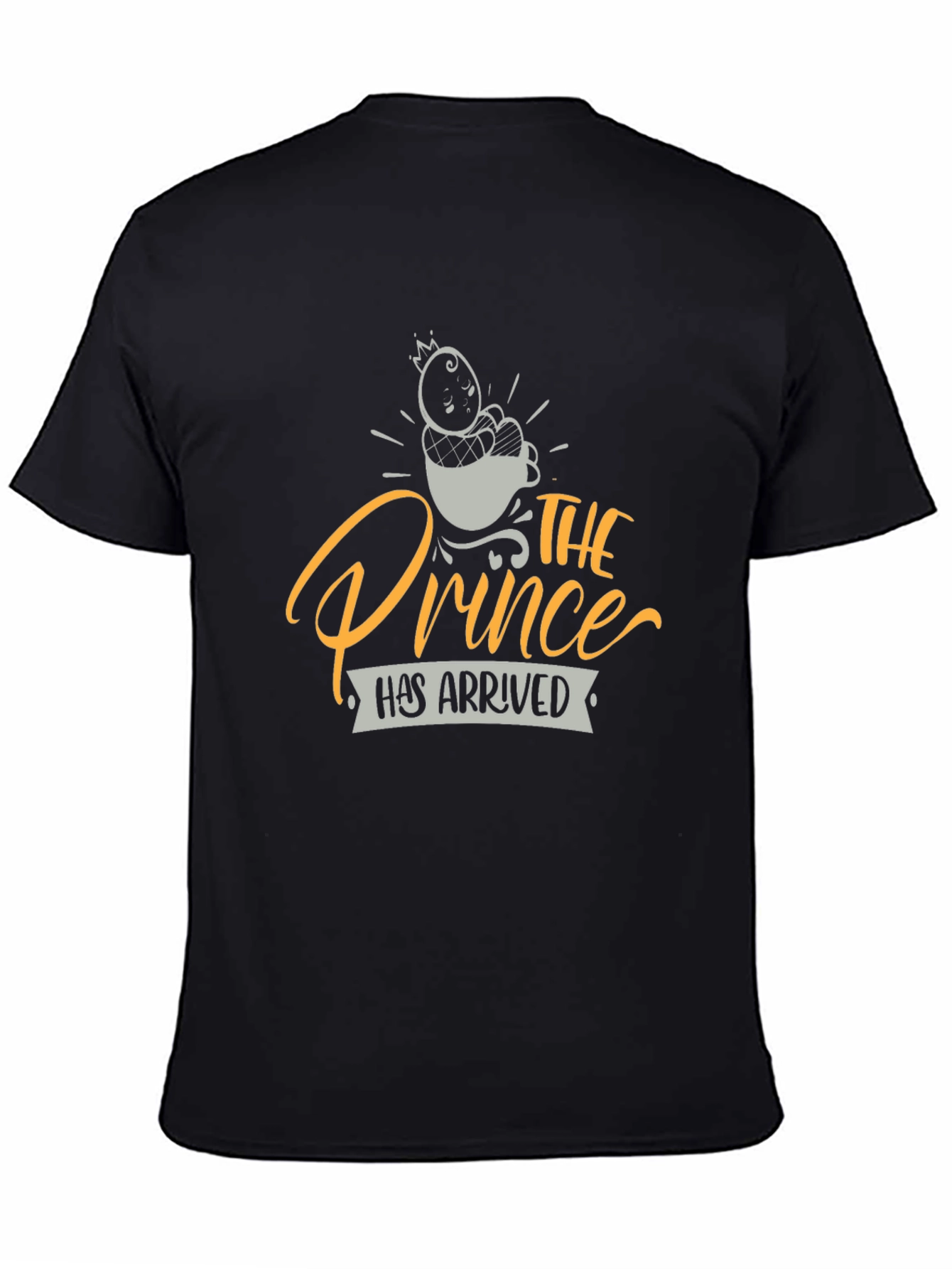 Black The Prince Has Arrived Graphic Tee view 4