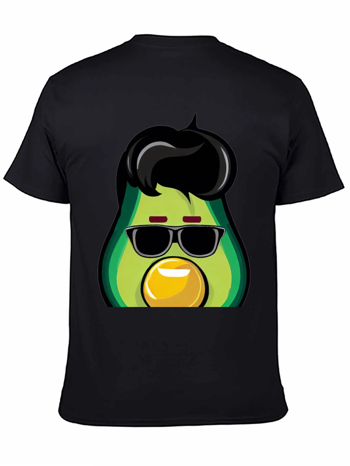 Black Cool Avocado T-Shirt - Funky Graphic Tee view 4