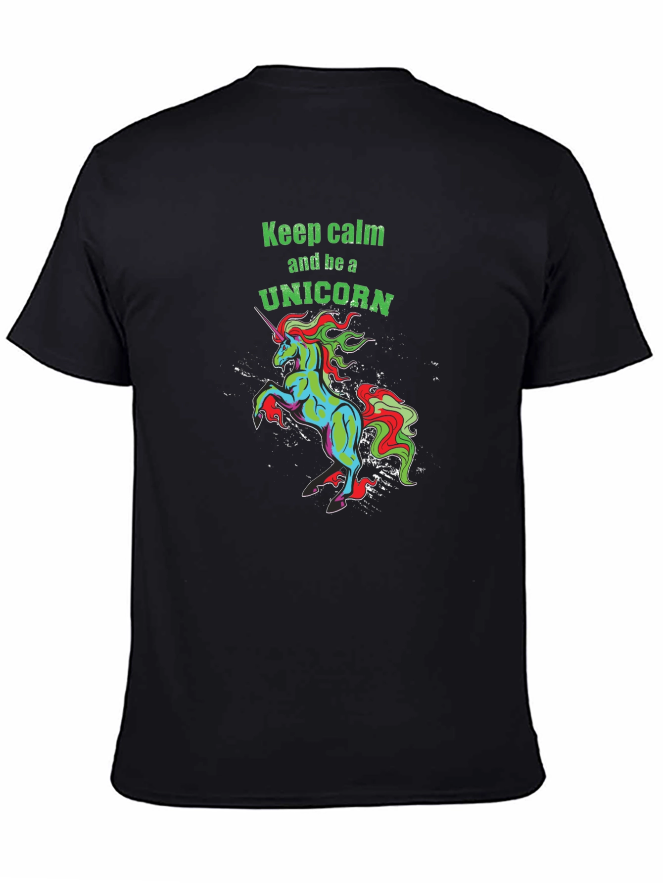 Black Unicorn Graphic Tee - Keep Calm view 4