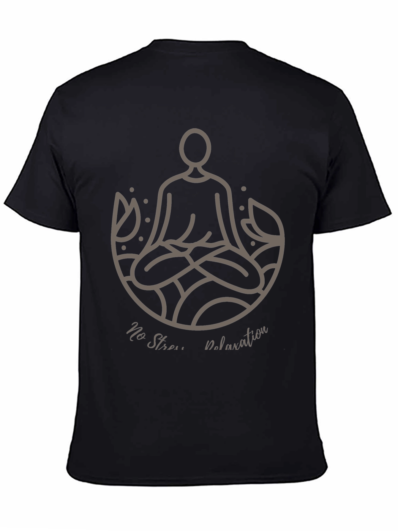 Black Zen Meditation T-Shirt - Relax & Unwind view 4