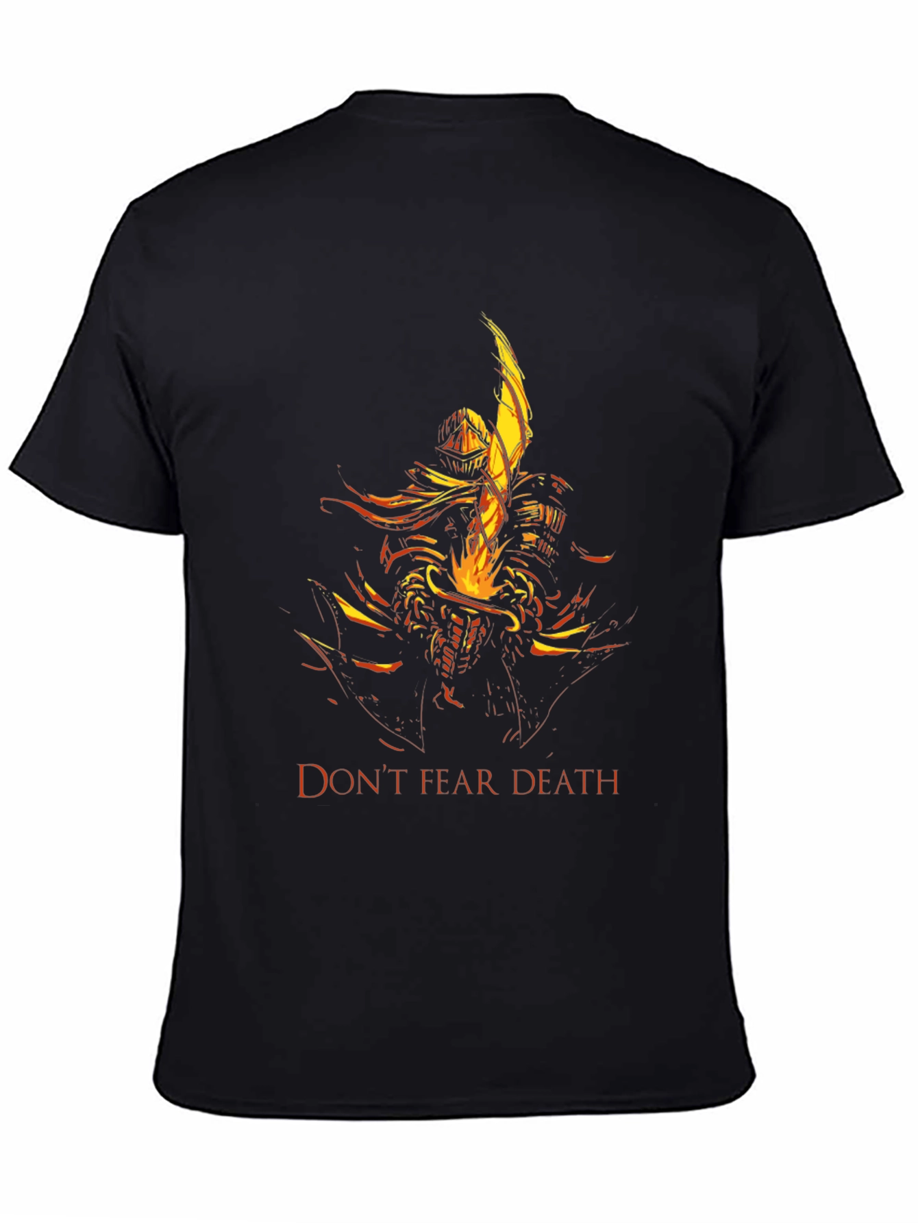 Black Don't Fear Death T-Shirt - Knight Graphic Tee view 4