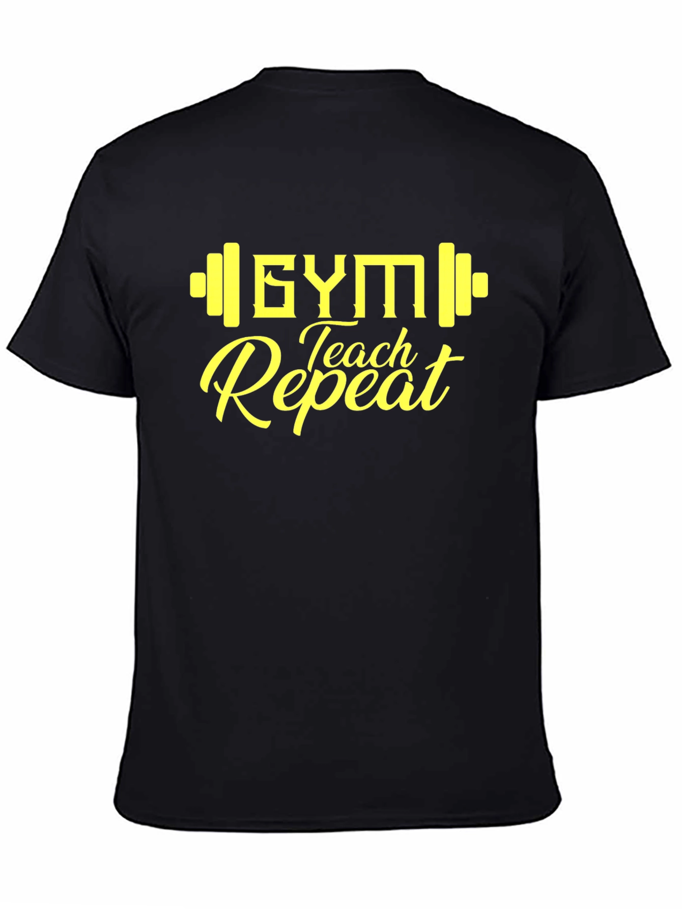 Black Gym Teach Repeat Graphic Tee view 4