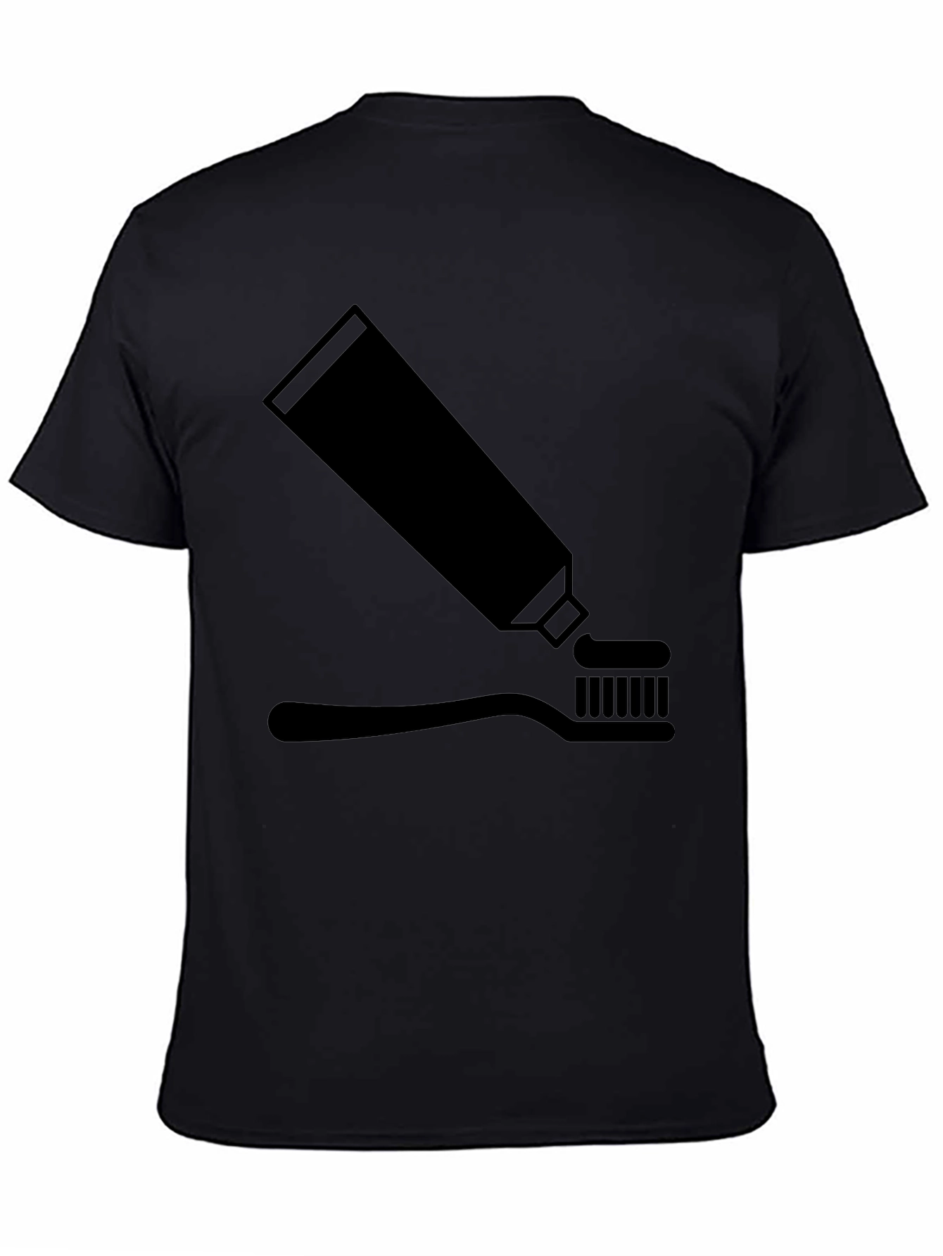 Black Toothpaste & Brush Graphic Tee - Black view 4