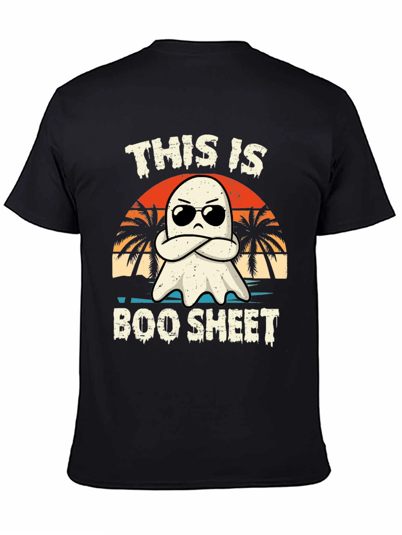 Black This is Boo Sheet Ghost Graphic T-Shirt view 4