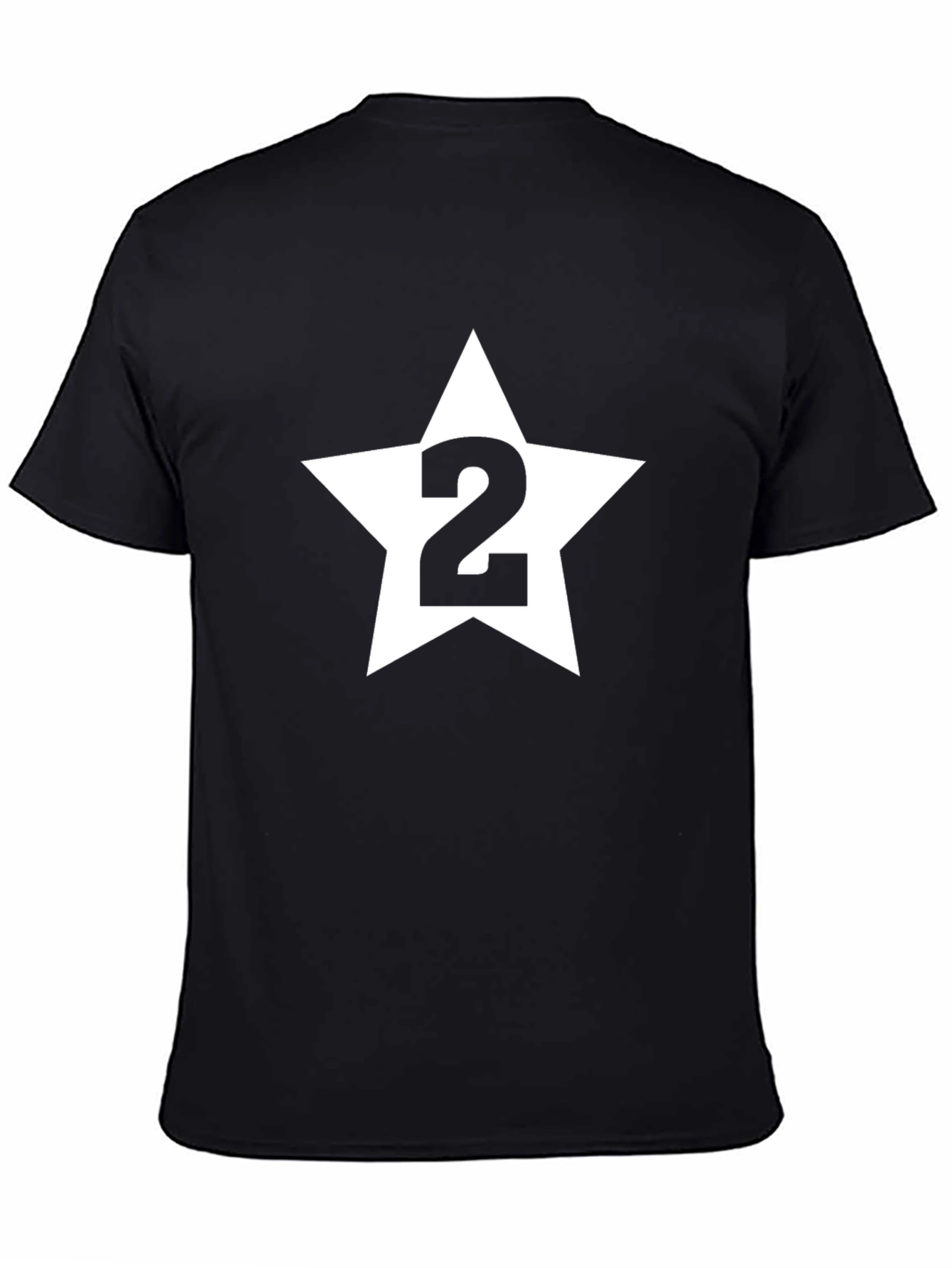 Black Star Number Two Black T-Shirt view 4