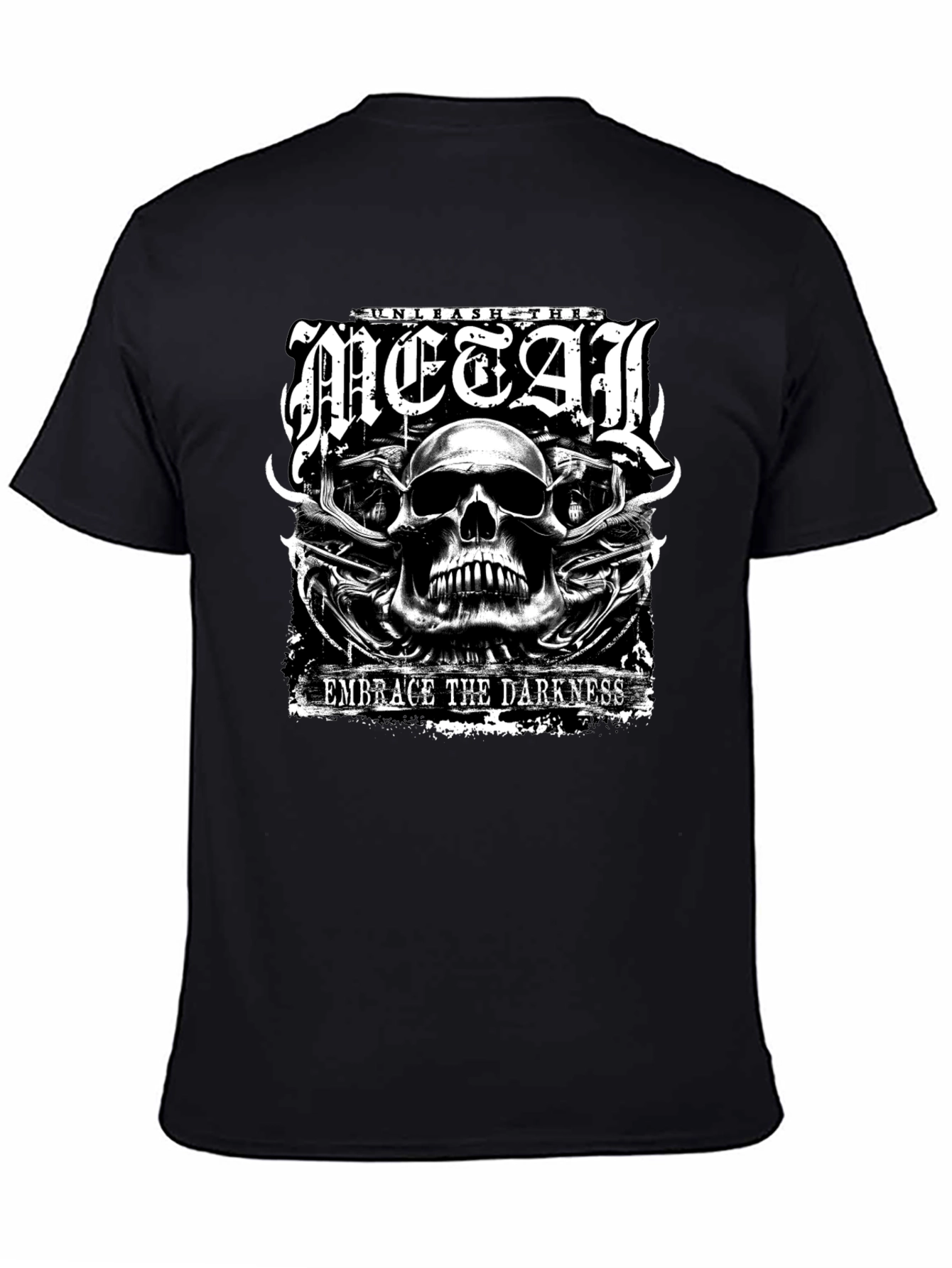 Black Unleash the Metal Graphic Tee - Embrace the Darkness view 4