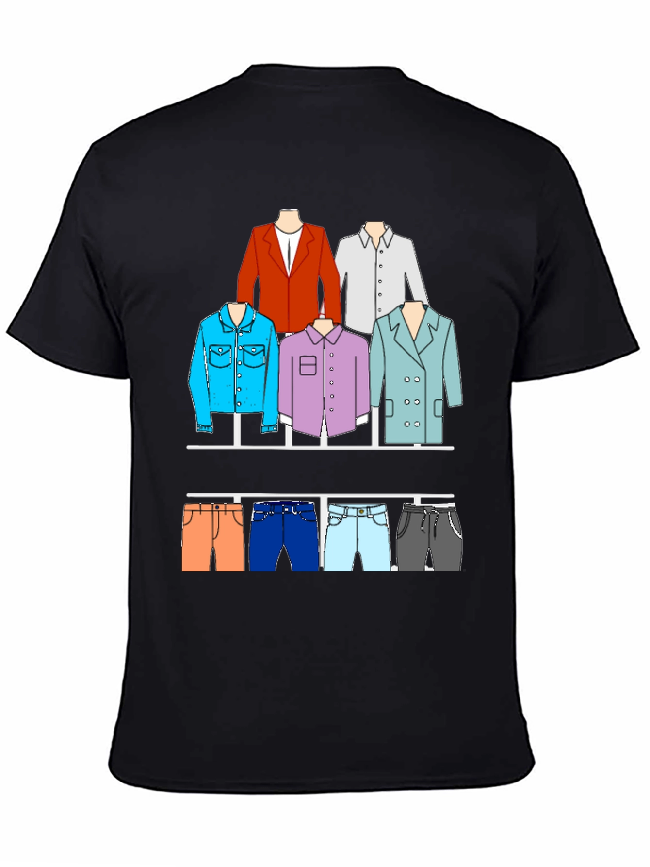 Black Fashion Outfit T-Shirt view 4