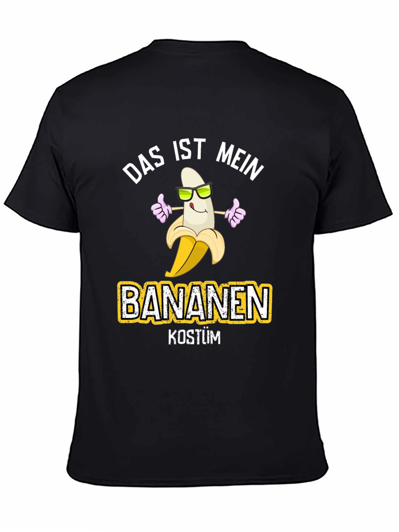 Black Funny Banana Costume T-Shirt view 4