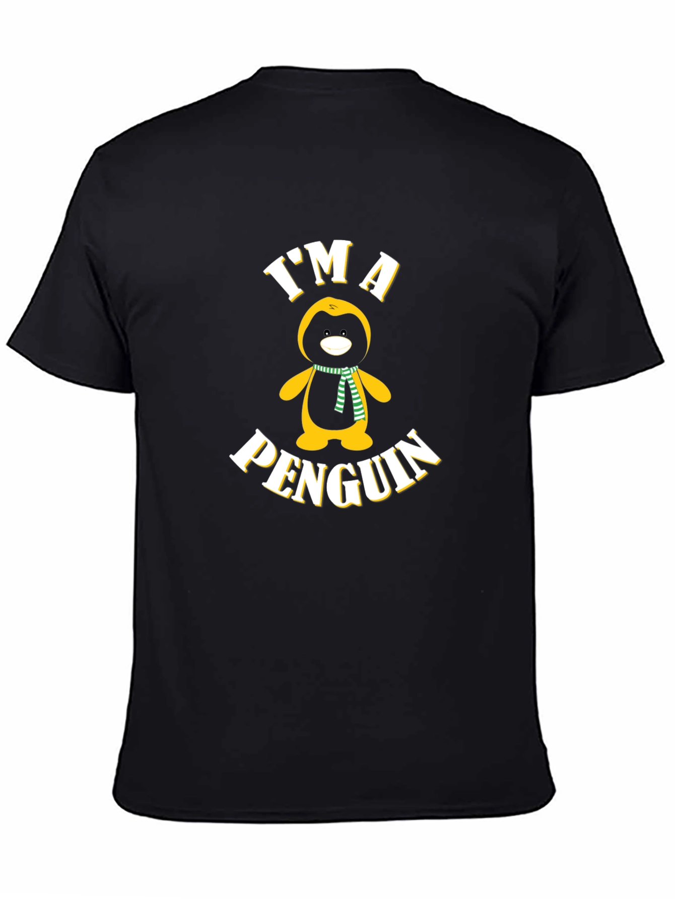 Black I'm A Penguin Graphic T-Shirt view 4