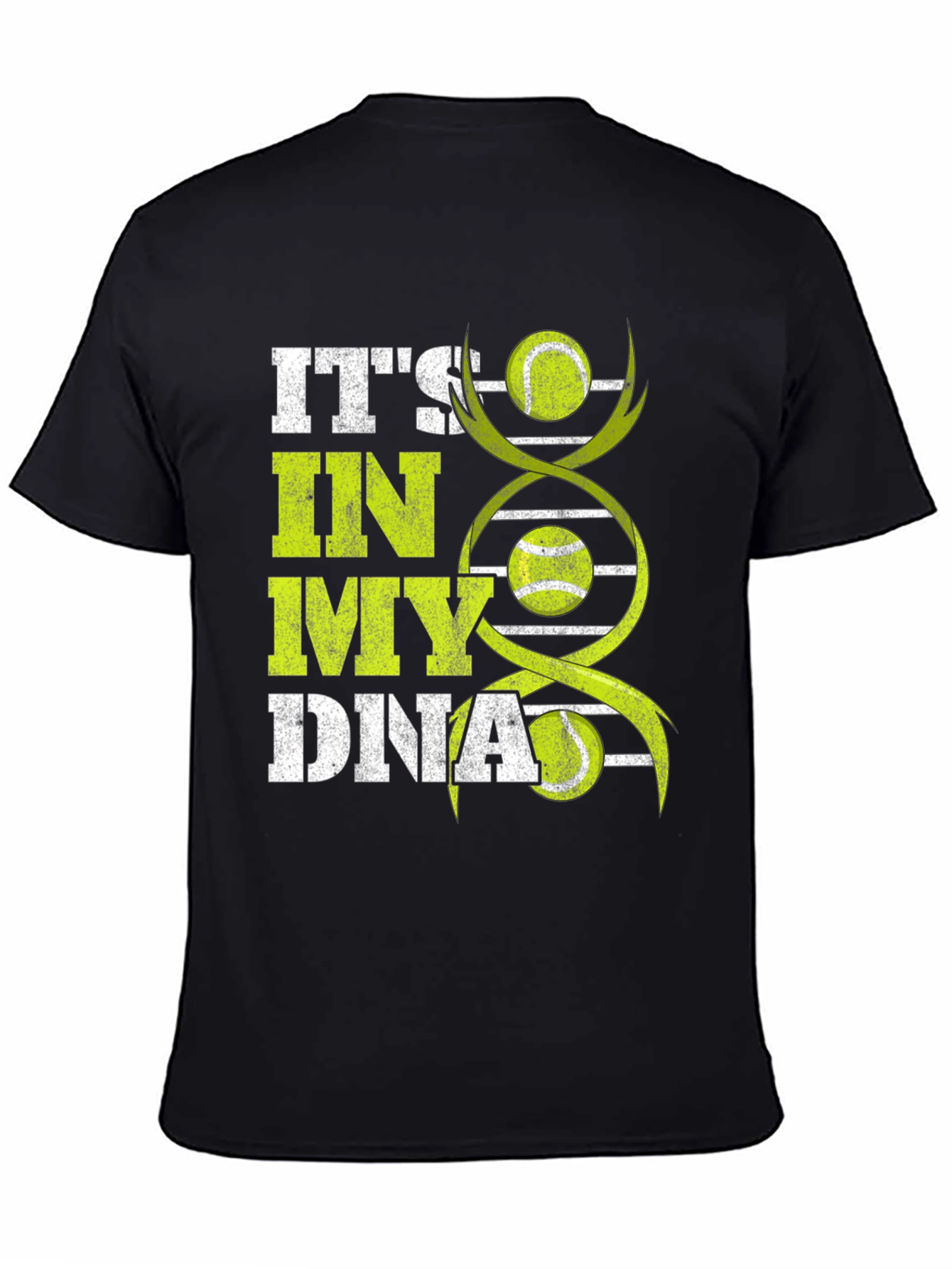 Black Tennis DNA T-Shirt - Passion for the Game view 4
