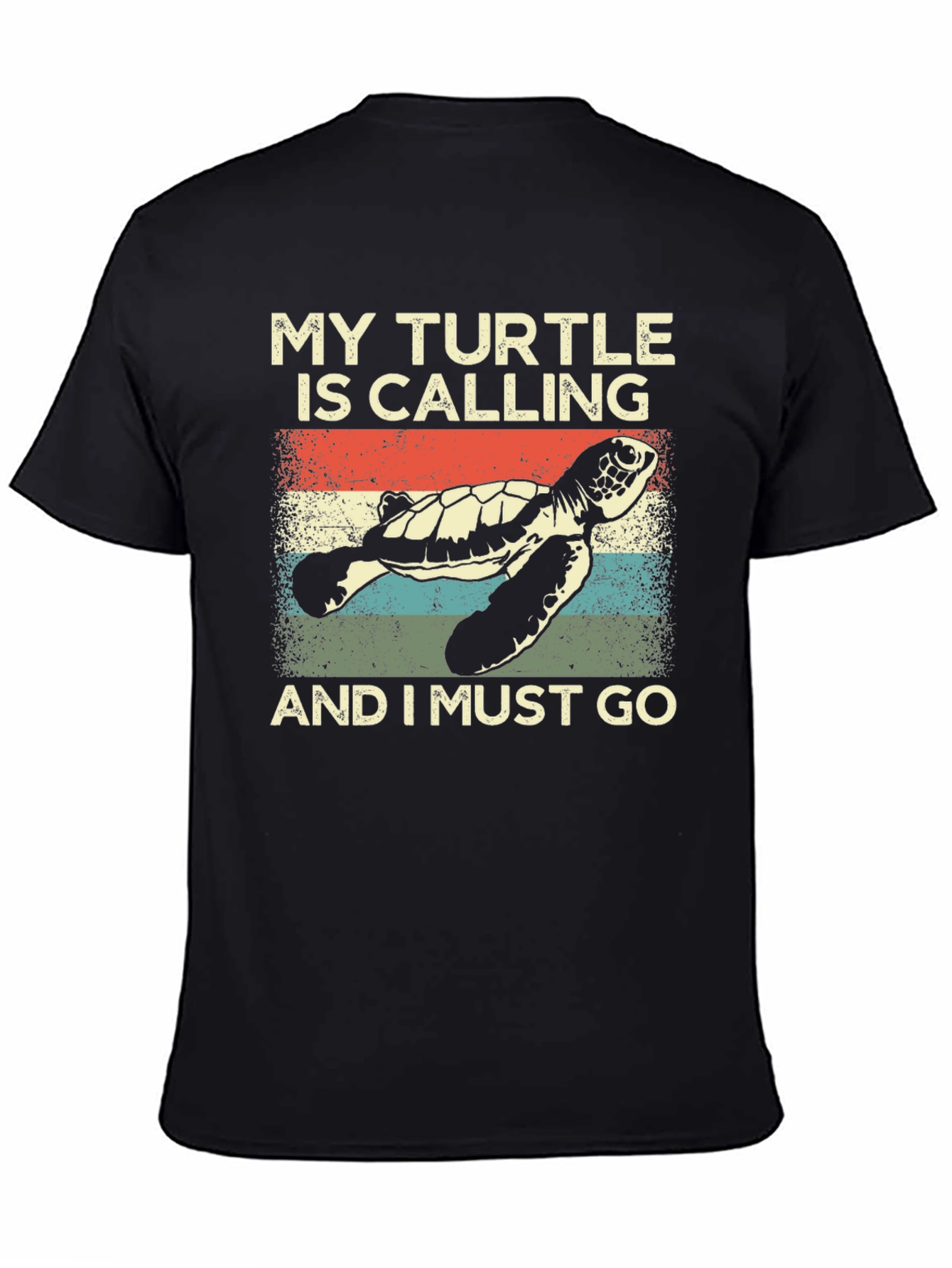 Black Turtle Calling T-Shirt - Must Go Tee view 4
