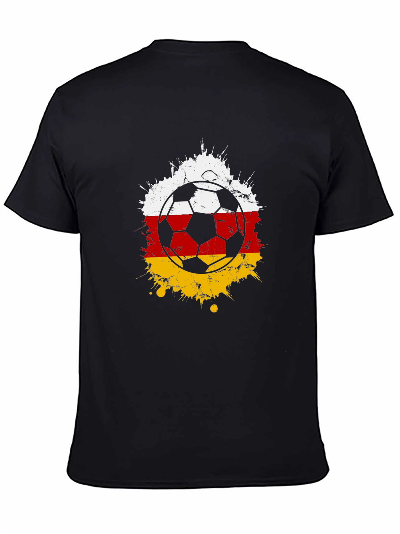 Black Soccer Germany Flag T-Shirt - Sport Fan Tee view 4